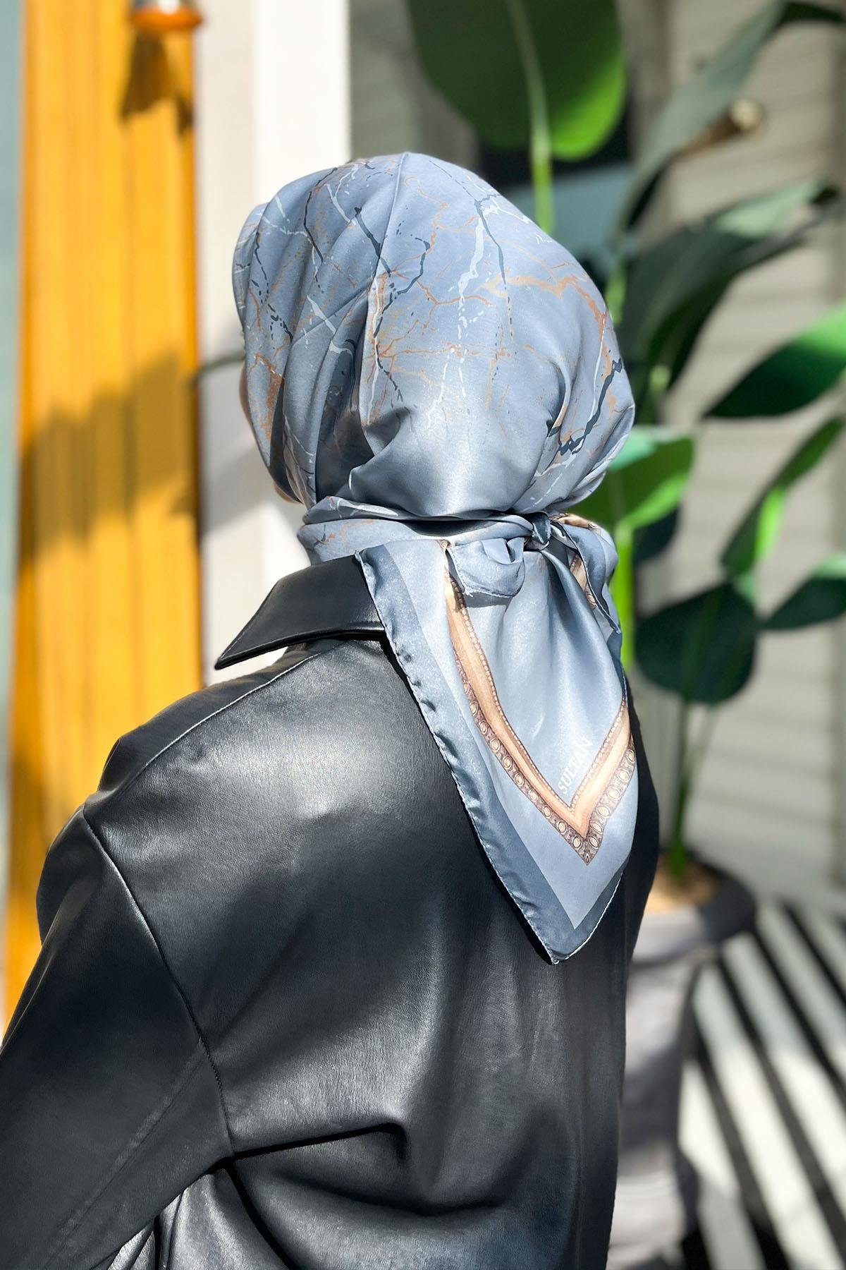 Sultan Kristal Eşarp - Mermer Desen - SKE1578-04