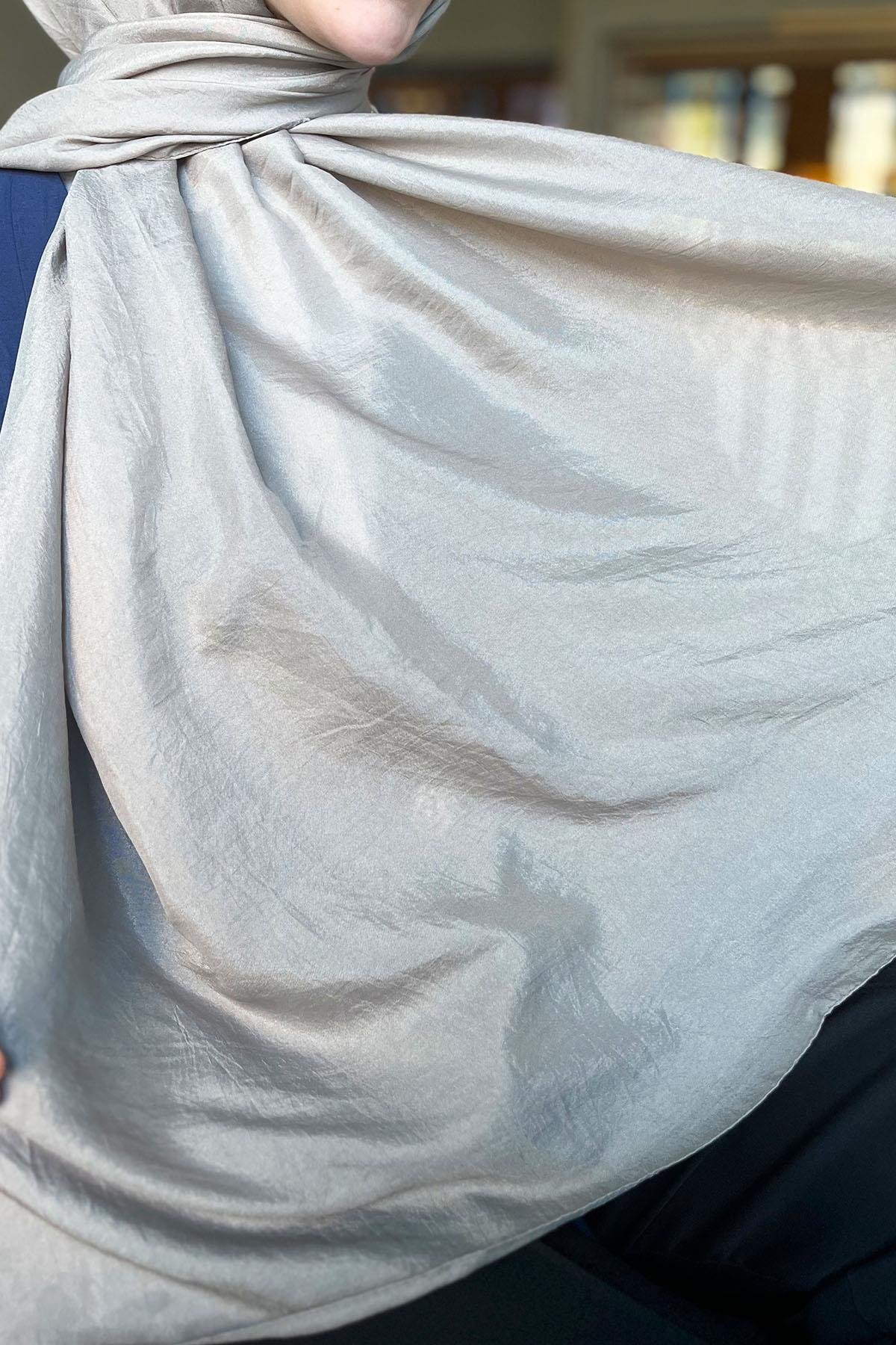 Sultan Vual Şal - Düz Renk - SLV001-05 - Vizon