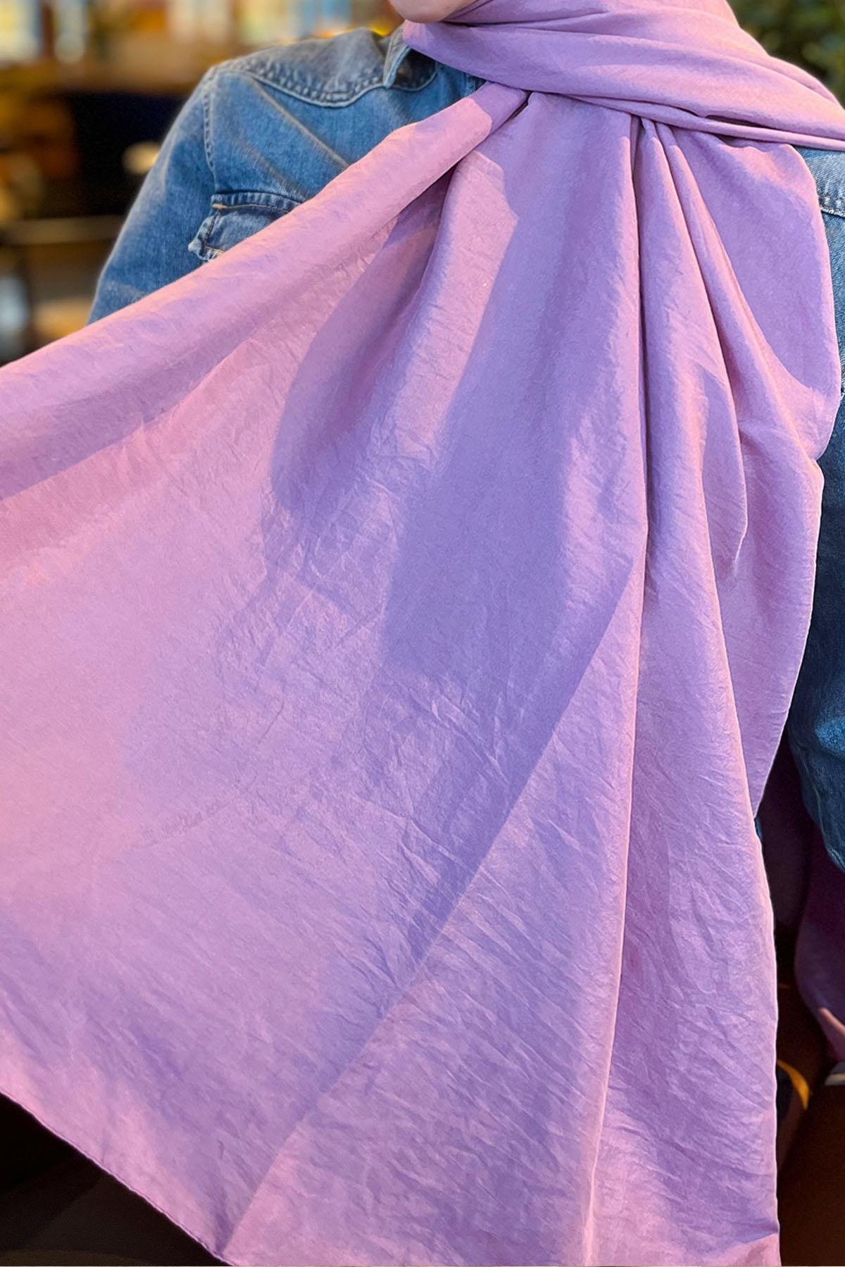 Sultan Vual Şal - Düz Renk - SLV001-08 - Mor