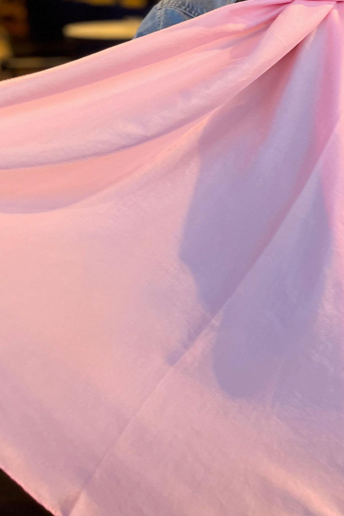 Sultan Vual Şal - Düz Renk - SLV001-09 - Pembe