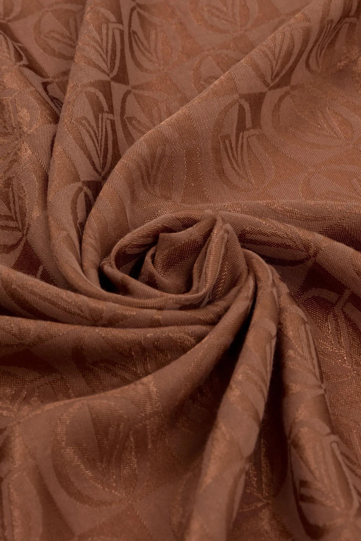 Valentino Orlandi Alia, Jakarlı Lyocell Şal - Dama Desen - 10 - Taba