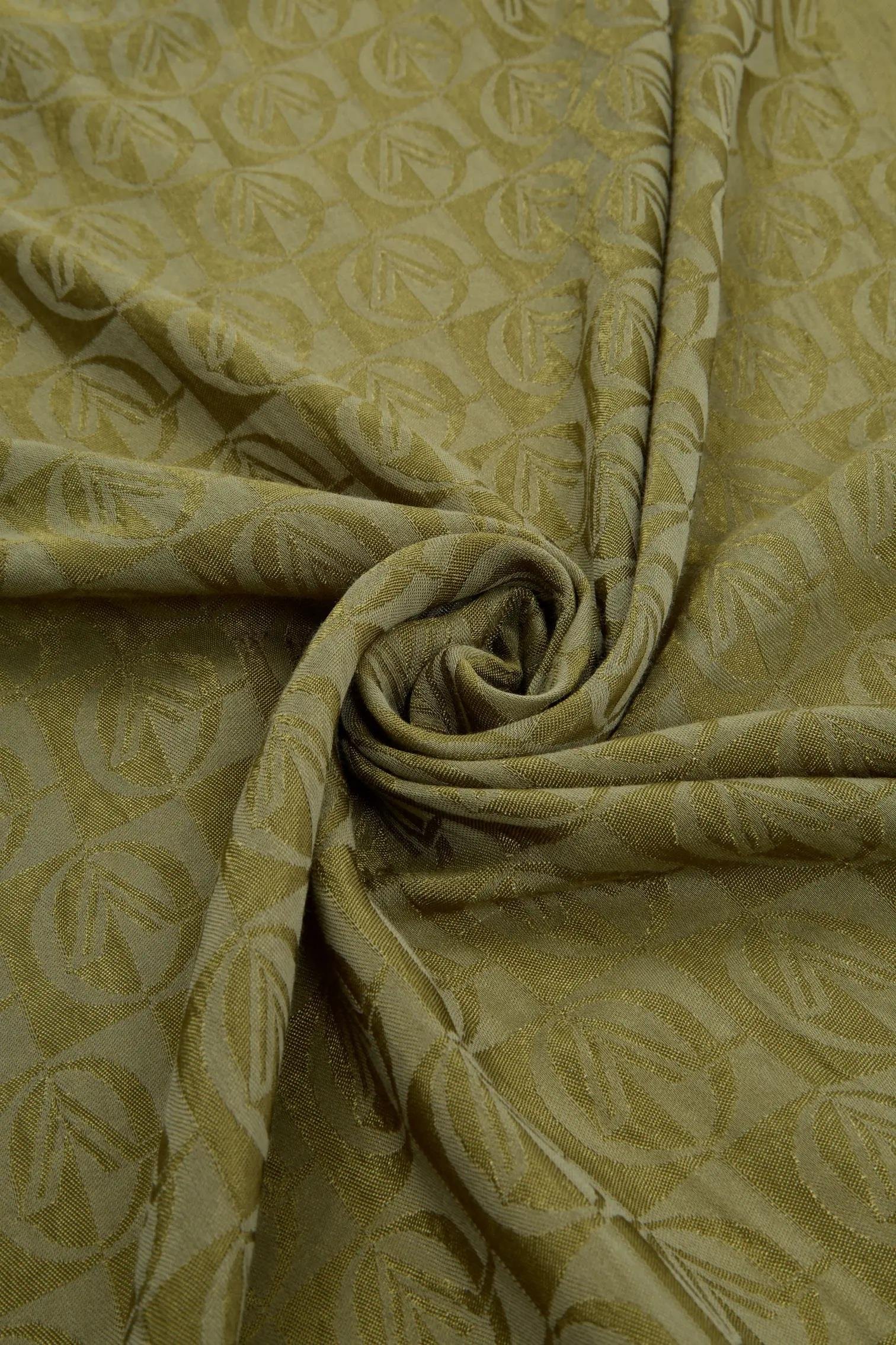 Valentino Orlandi Alia, Jakarlı Lyocell Şal - Dama Desen - 12 - Haki