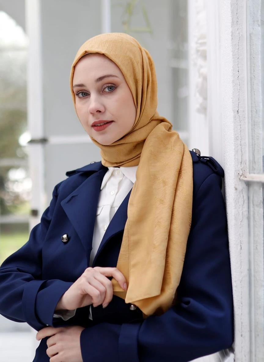 Valentino Orlandi Siena, Jakarlı Şal - İmza Desen - 11 - Gold