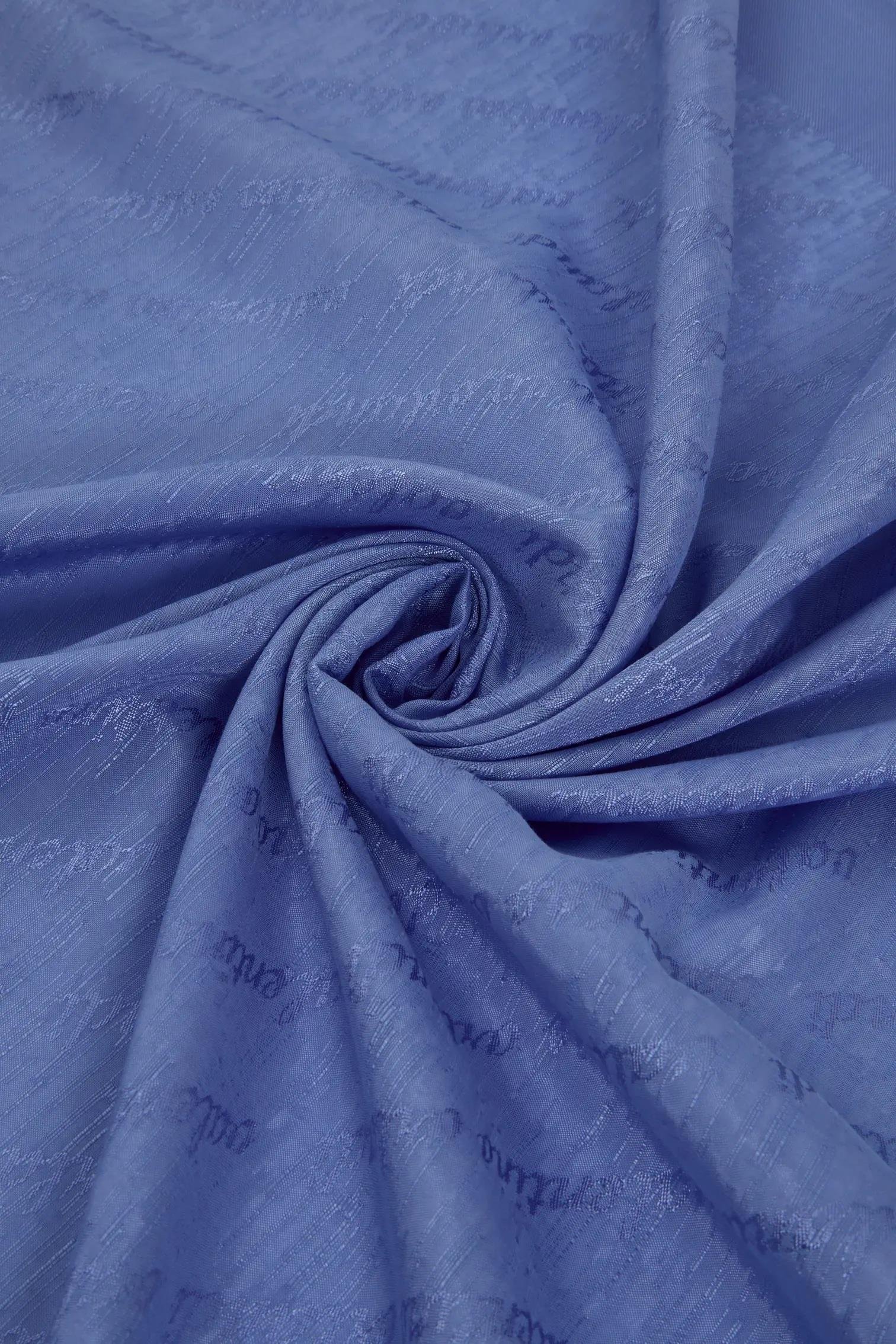 Valentino Orlandi Siena, Jakarlı Şal - İmza Desen - 14 - Mavi