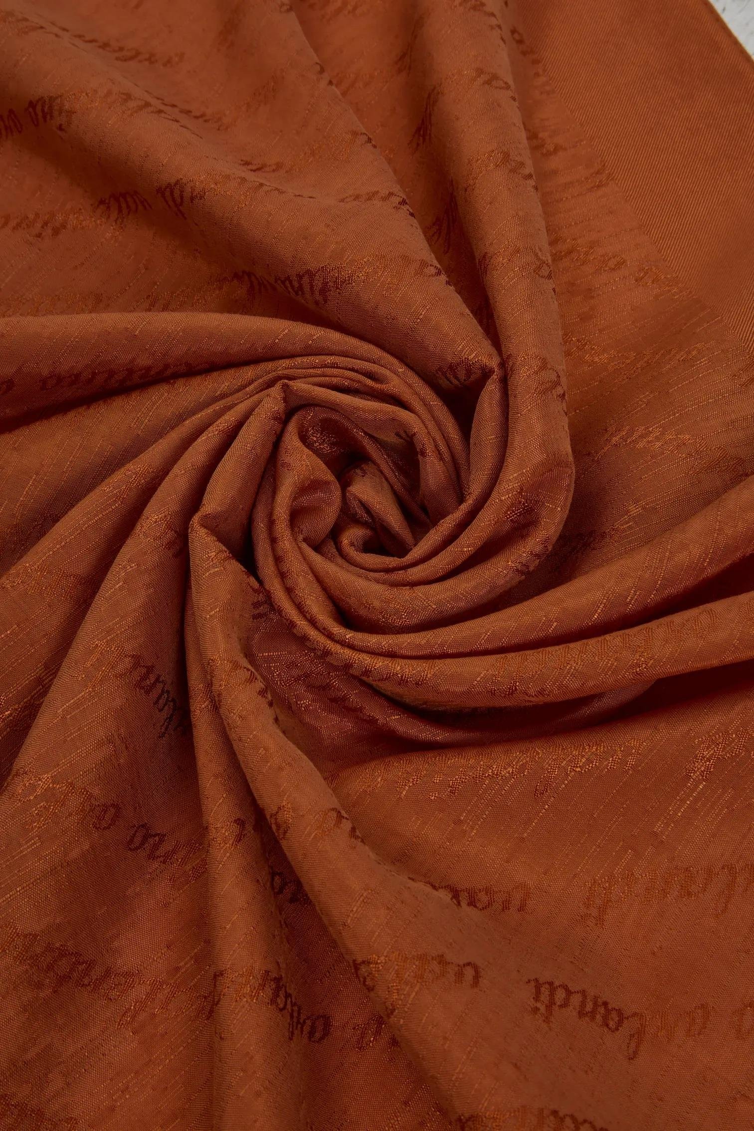 Valentino Orlandi Siena, Jakarlı Şal - İmza Desen - 12 - Taba