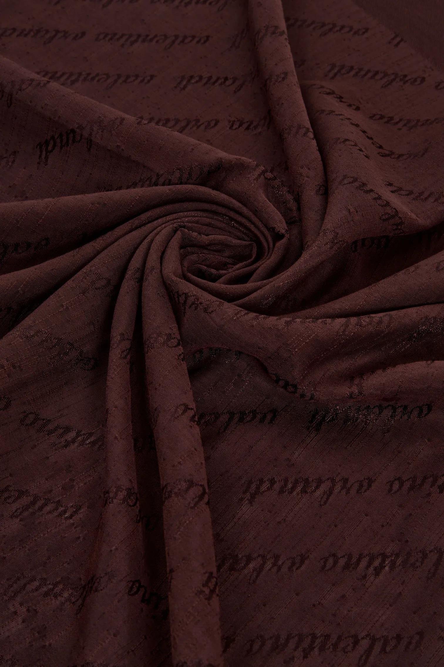 Valentino Orlandi Siena, Jakarlı Şal - İmza Desen - 18 - Kahverengi