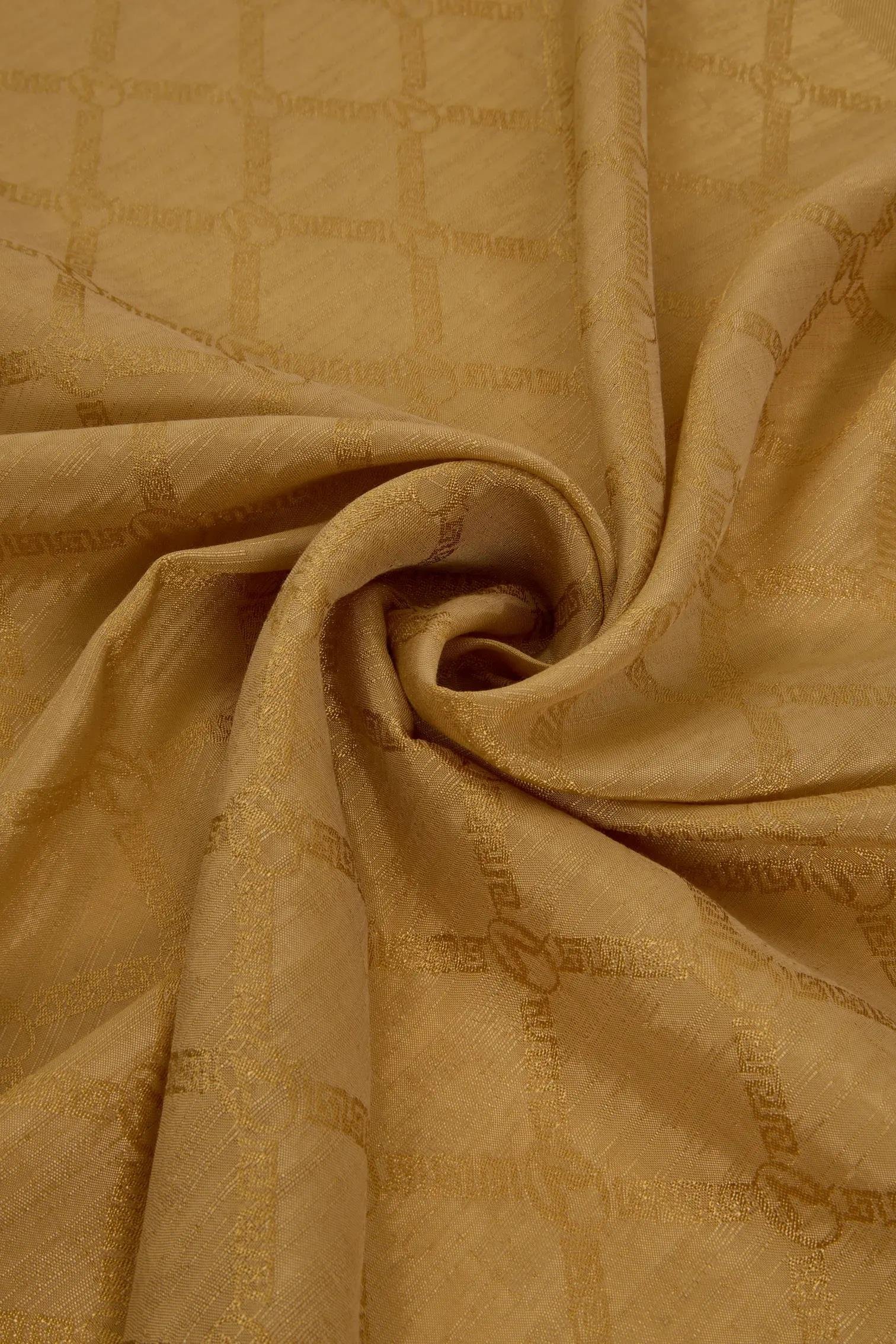 Valentino Orlandi Siena, Jakarlı Şal - Logo Desen - 11 - Hardal