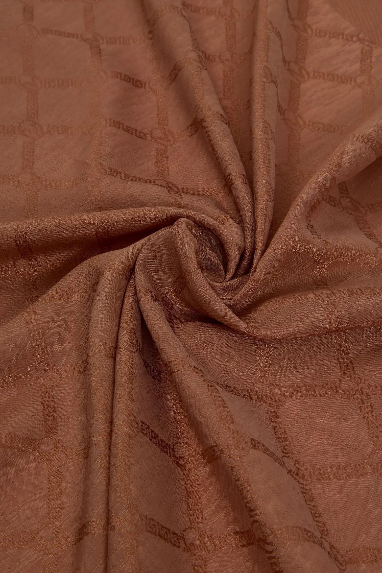 Valentino Orlandi Siena, Jakarlı Şal - Logo Desen - 17 - Şeftali