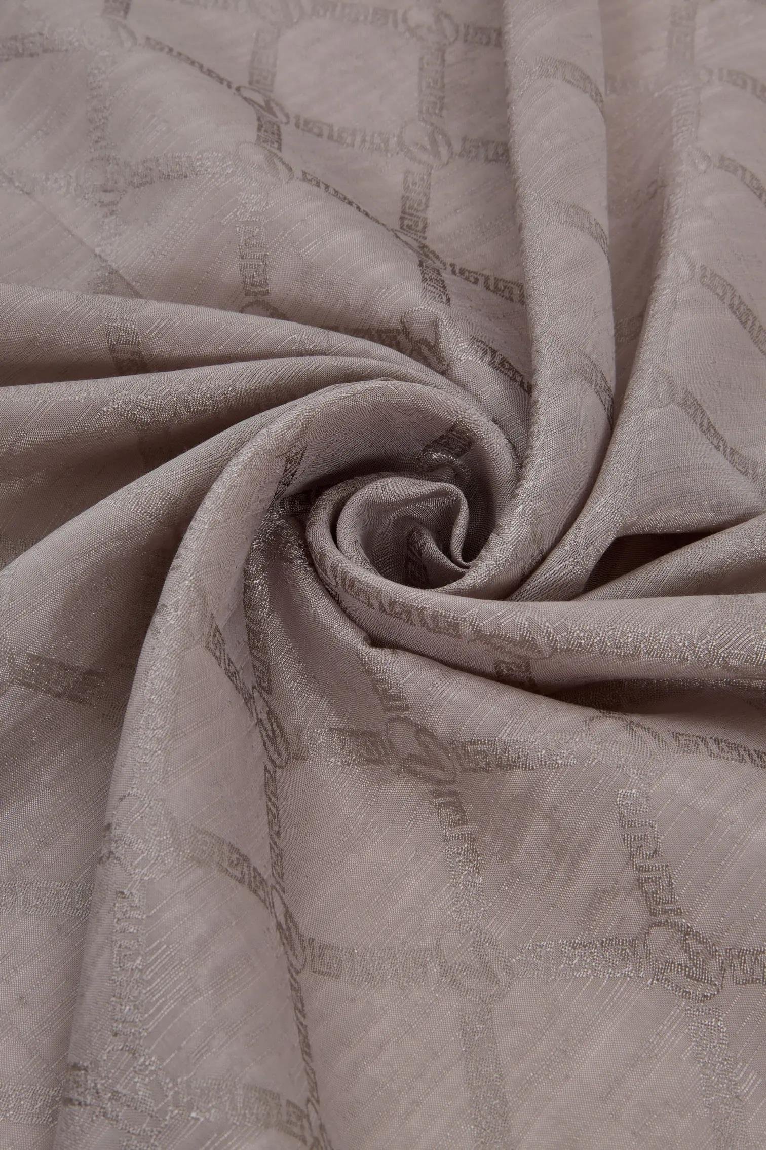 Valentino Orlandi Siena, Jakarlı Şal - Logo Desen - 04 - Açık Vizon