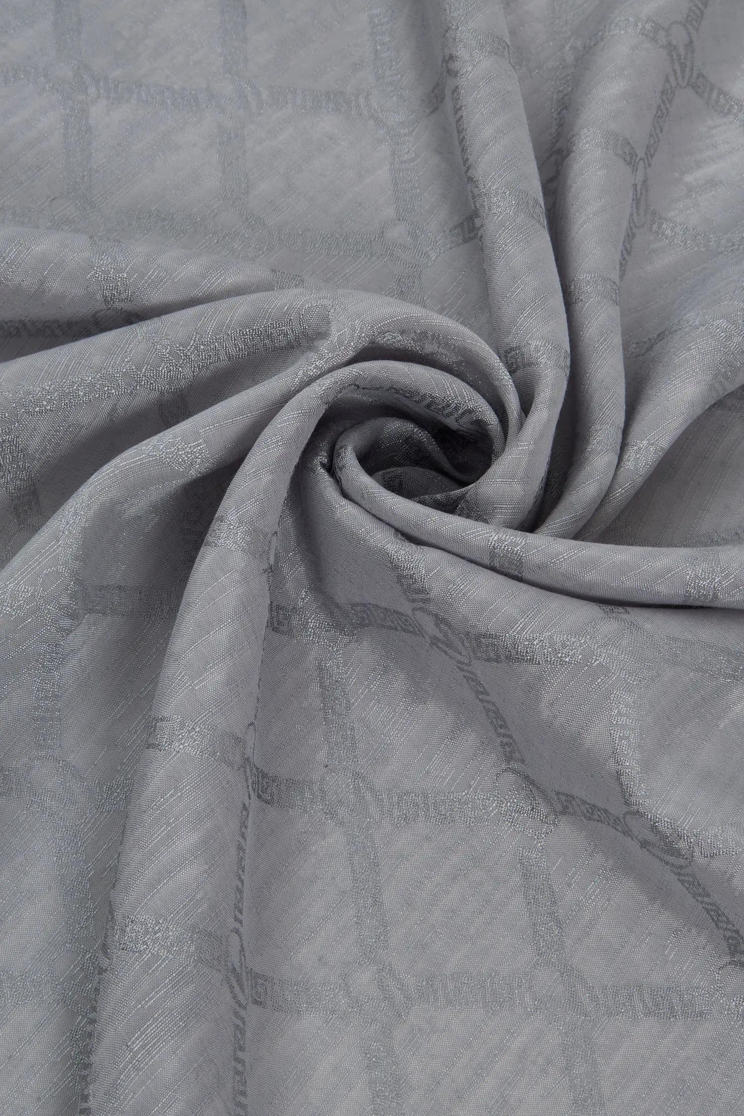 Valentino Orlandi Siena, Jakarlı Şal - Logo Desen - 06 - Gümüş