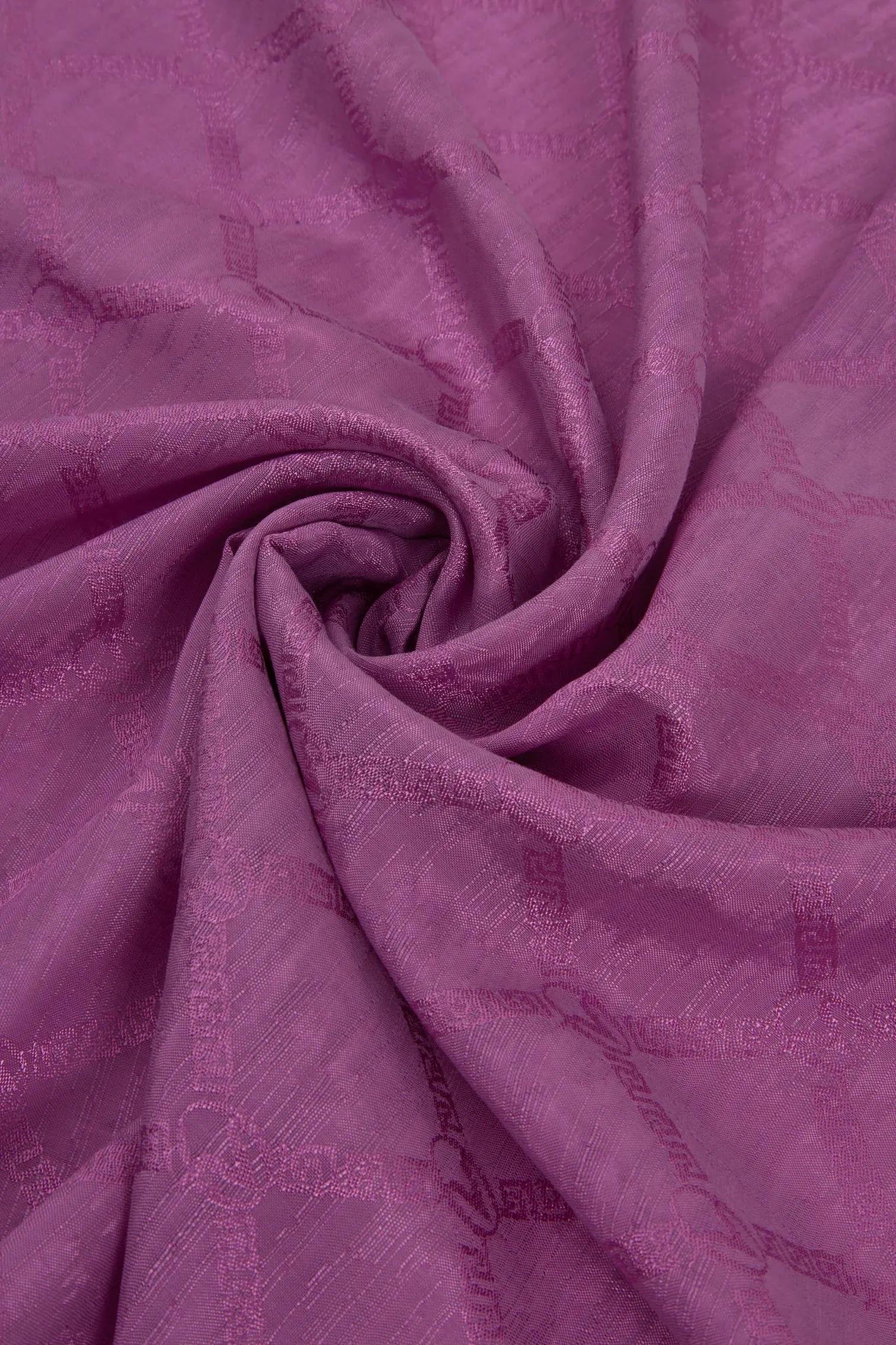 Valentino Orlandi Siena, Jakarlı Şal - Logo Desen - 08 - Fuşya