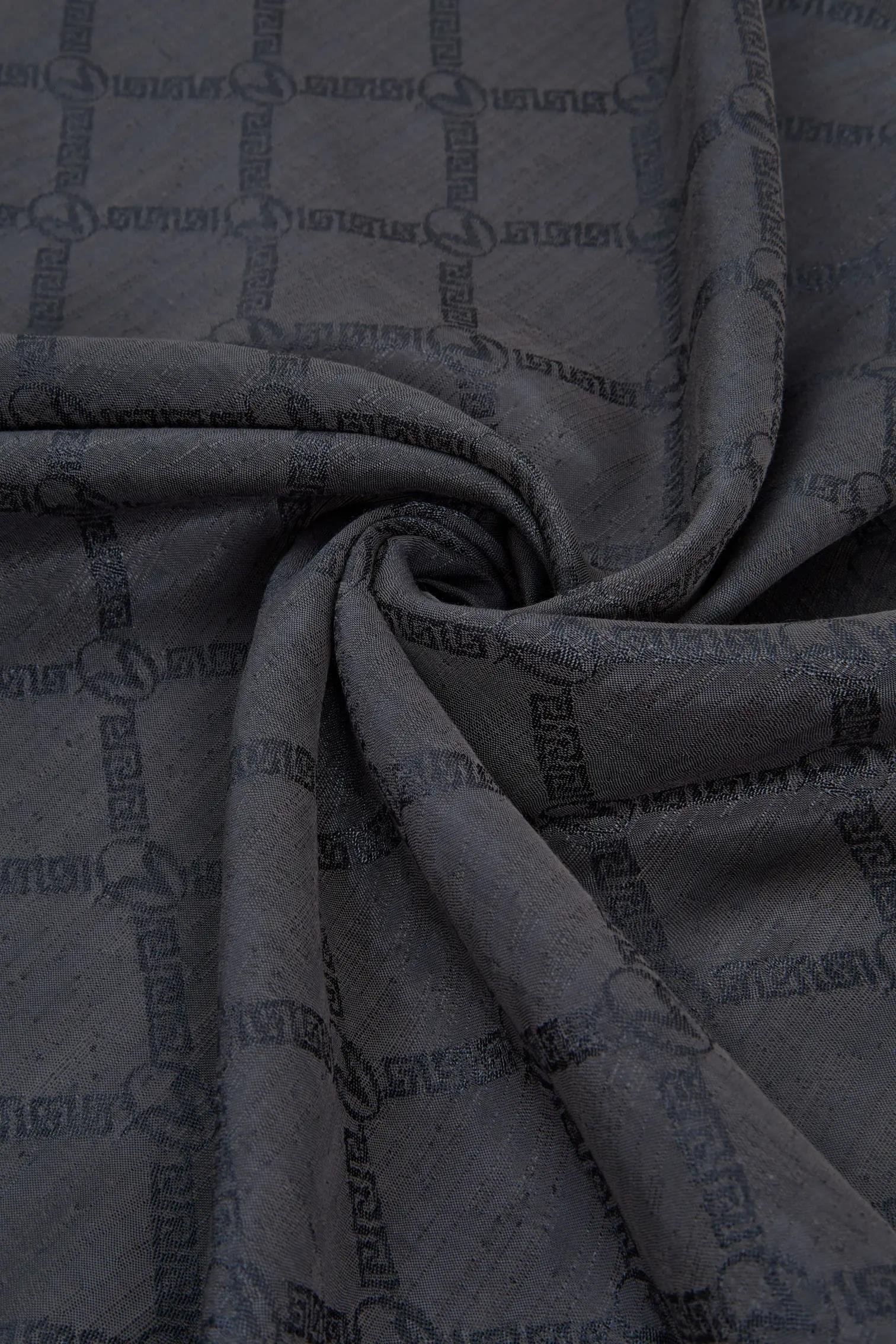 Valentino Orlandi Siena, Jakarlı Şal - Logo Desen - 13 - Antrasit