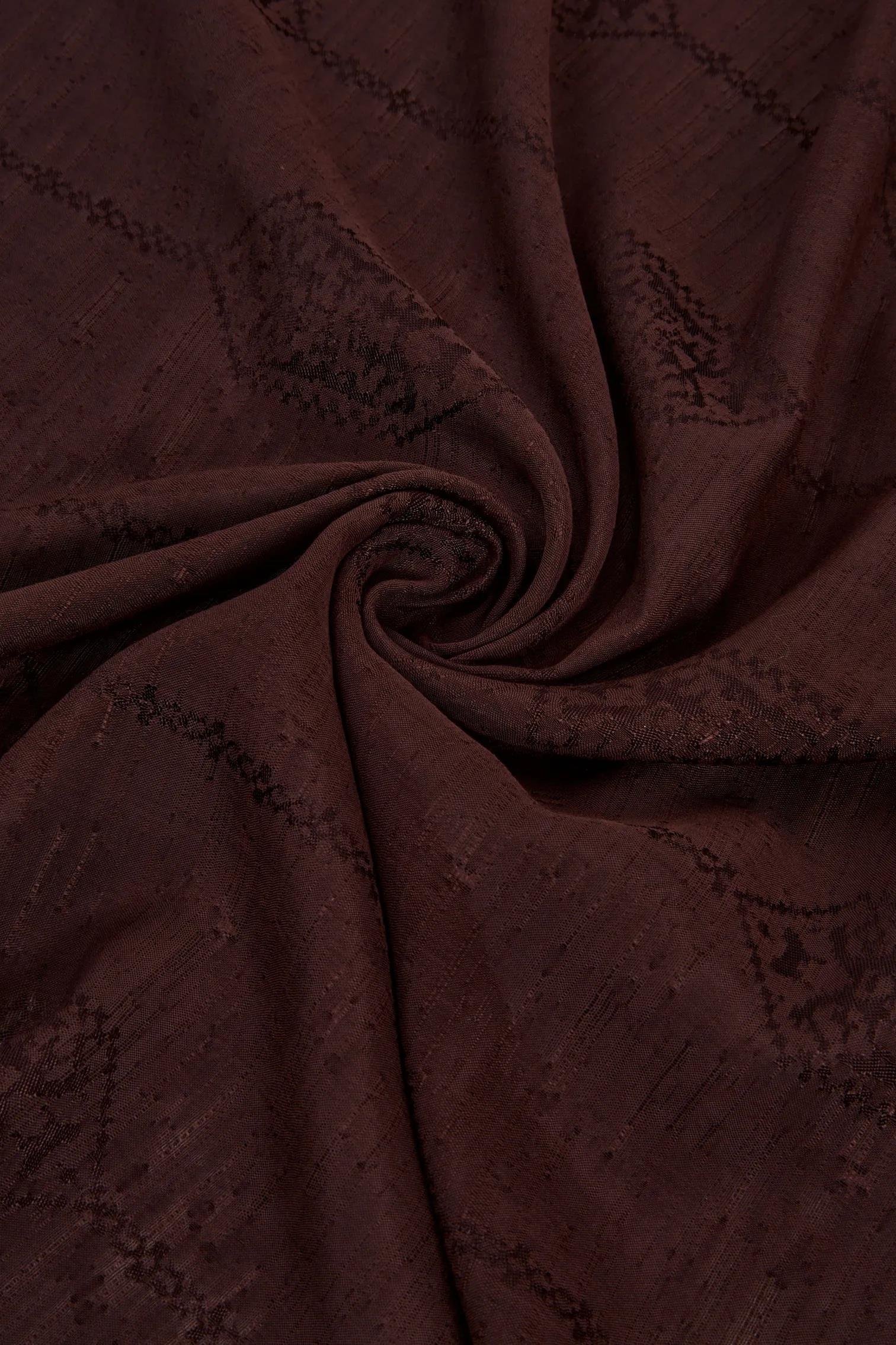 Valentino Orlandi Siena, Jakarlı Şal - Motif Desen - 18 - Kahverengi