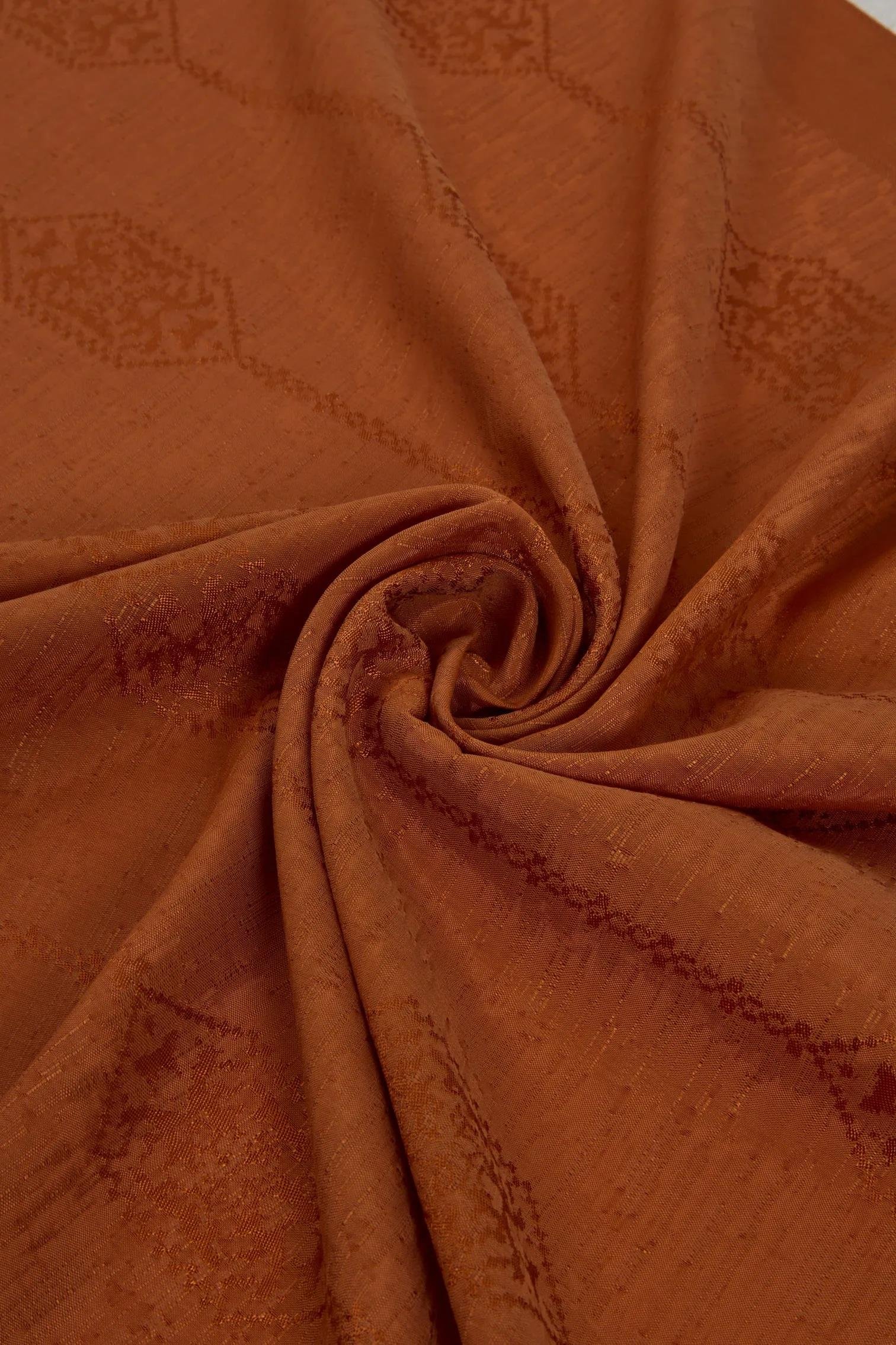 Valentino Orlandi Siena, Jakarlı Şal - Motif Desen - 12 - Taba