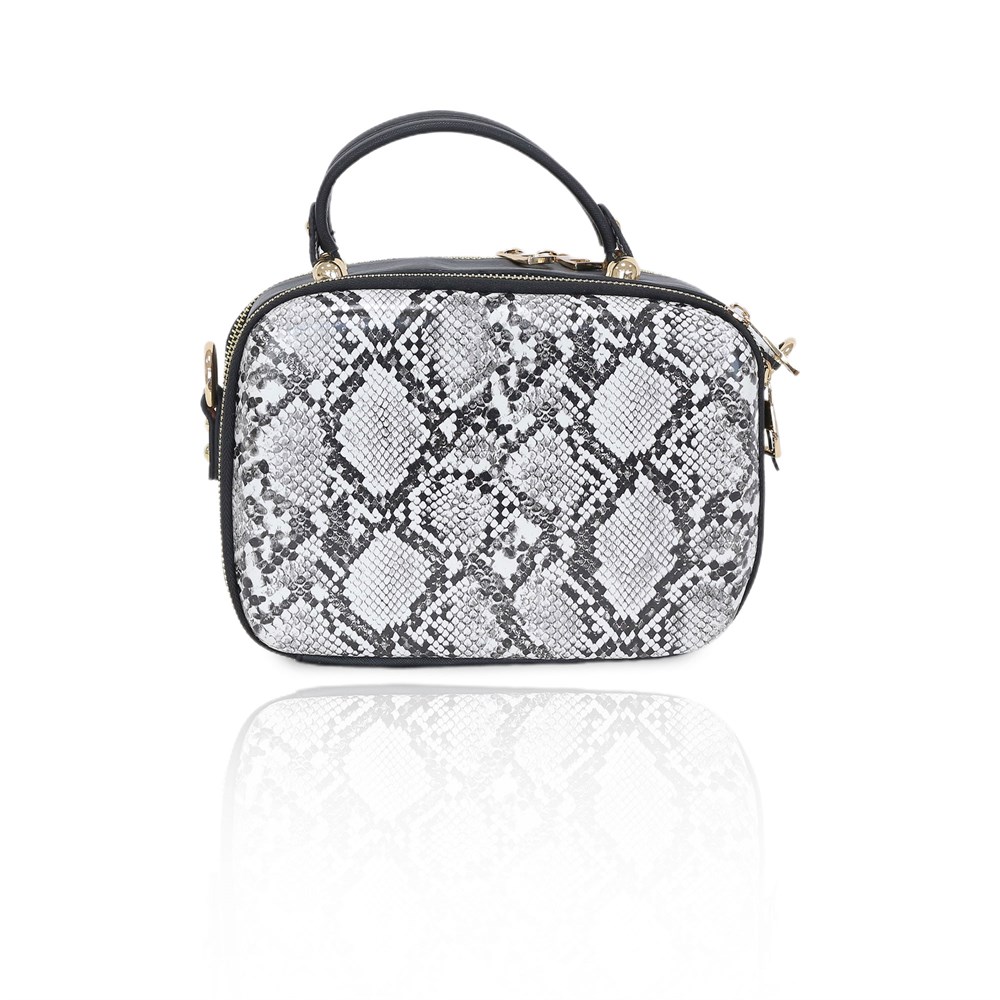 Zühre Çanta Yılan Deri - Z0227 - Siyah