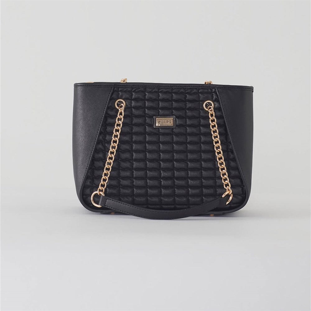 Zühre Deri Kapitone Çanta - Z0197 - Siyah