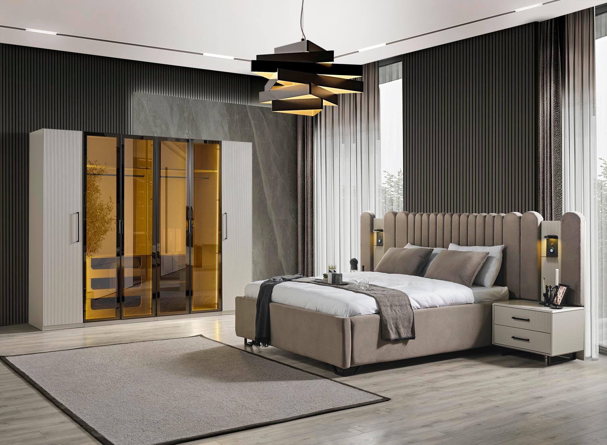 BLACK LİNE YATAK ODASI TAKIMI