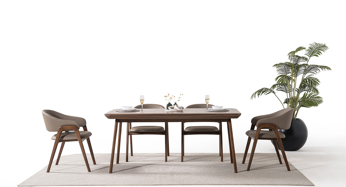 DELAMORE CEVİZ MASA TAKIMI