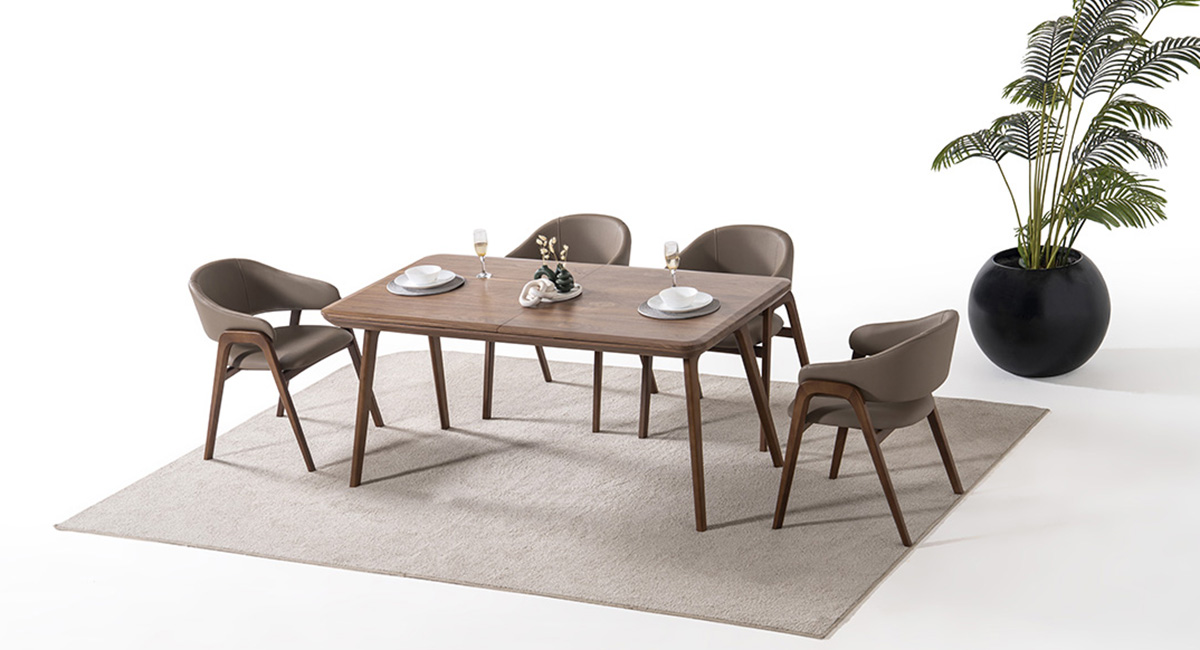 DELAMORE CEVİZ MASA TAKIMI