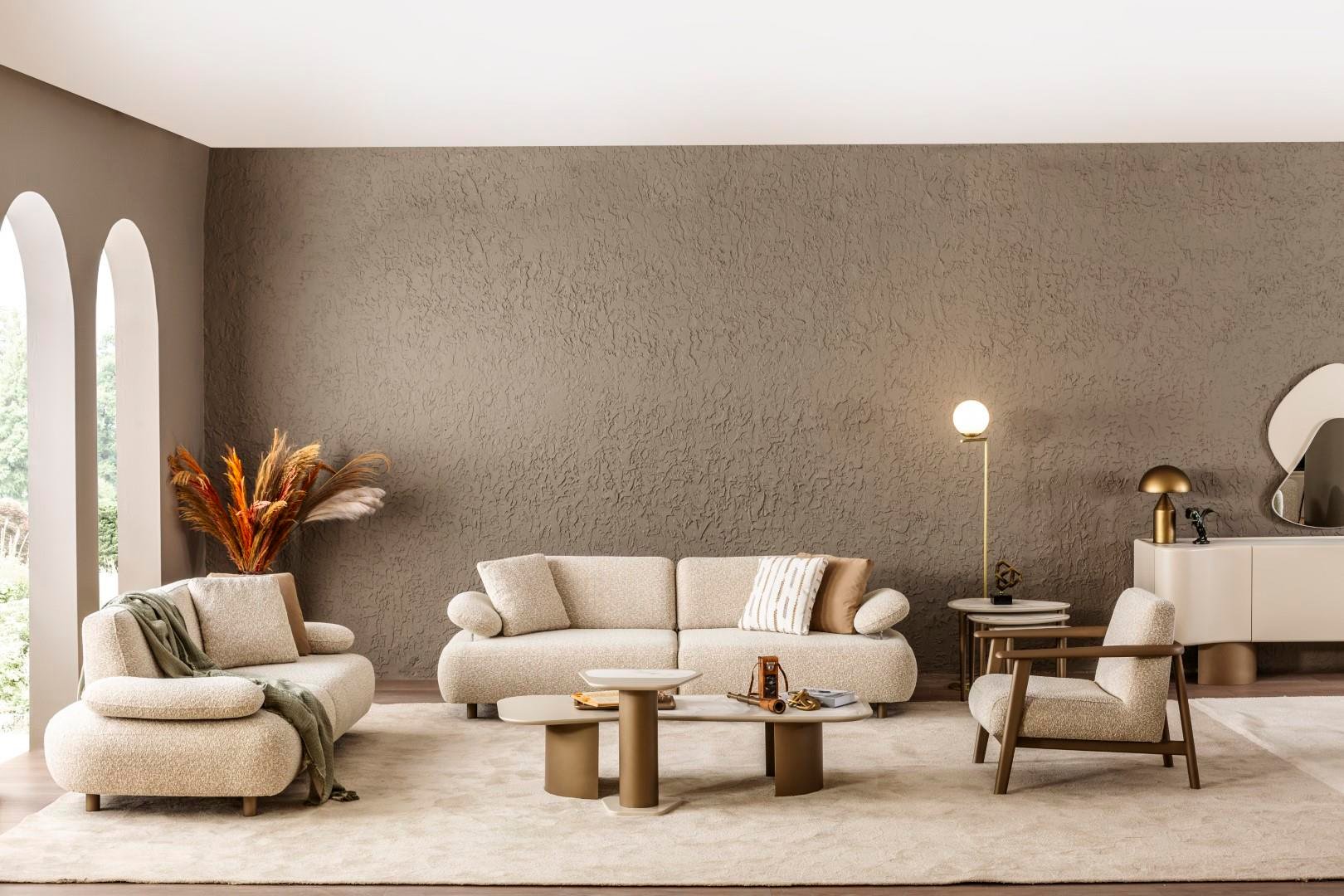 EFES KOLTUK TAKIMI (ÜÇLÜ PUF TEPSİLİ + ÜÇLÜ KOLTUK + BERJER )