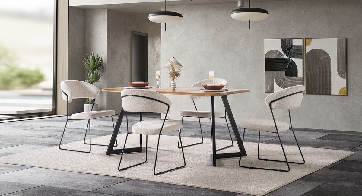 GLORİA SİYAH MASA TAKIMI