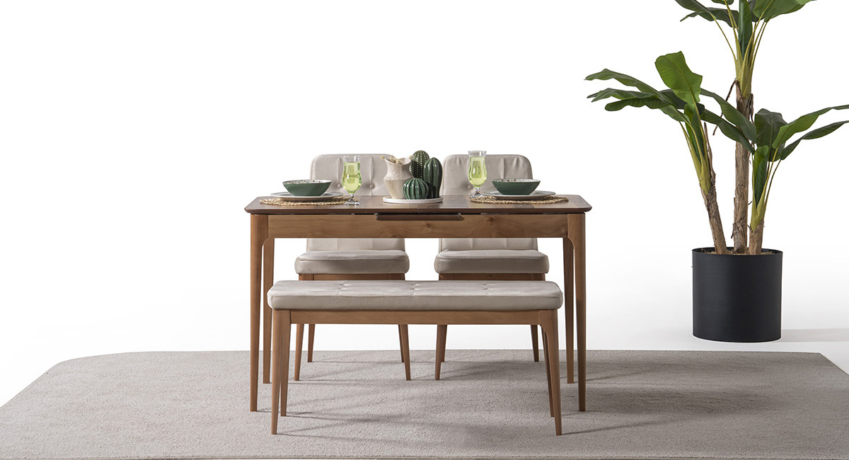 NAİROBİ  CEVİZ MASA TAKIMI