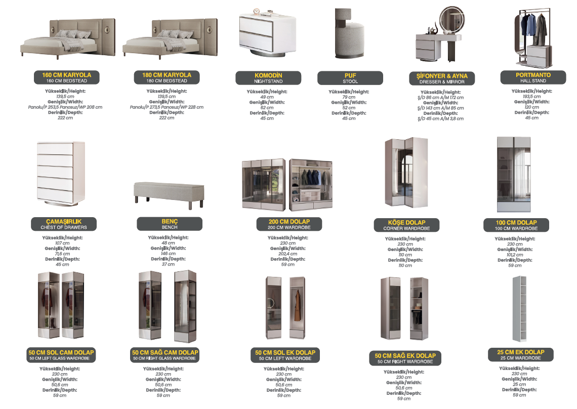 PAMUKKALE YATAK ODASI TAKIMI 