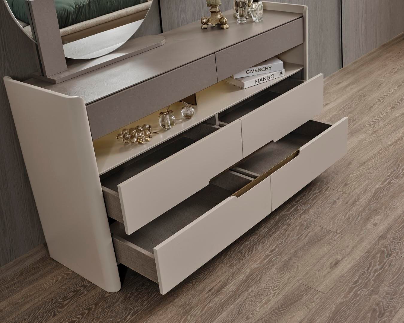 PLATİN ŞİFONYER +AYNA