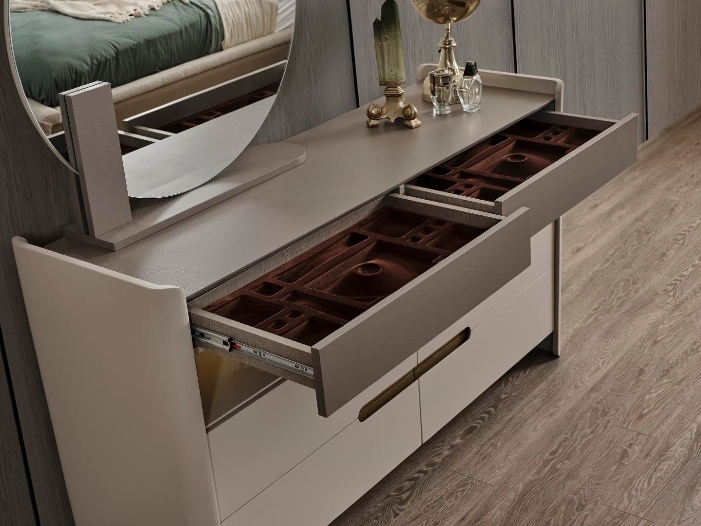 PLATİN ŞİFONYER +AYNA