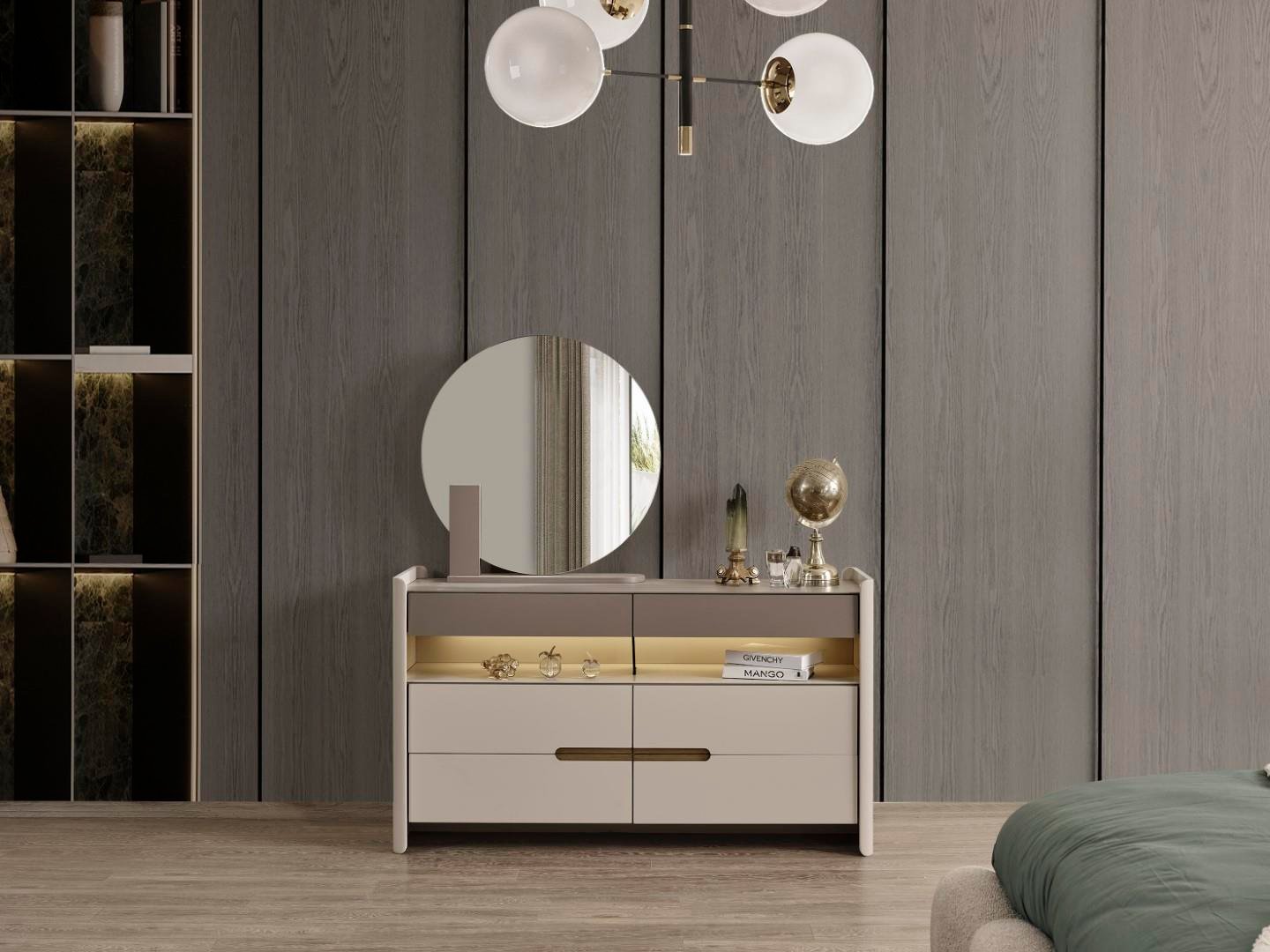 PLATİN ŞİFONYER +AYNA