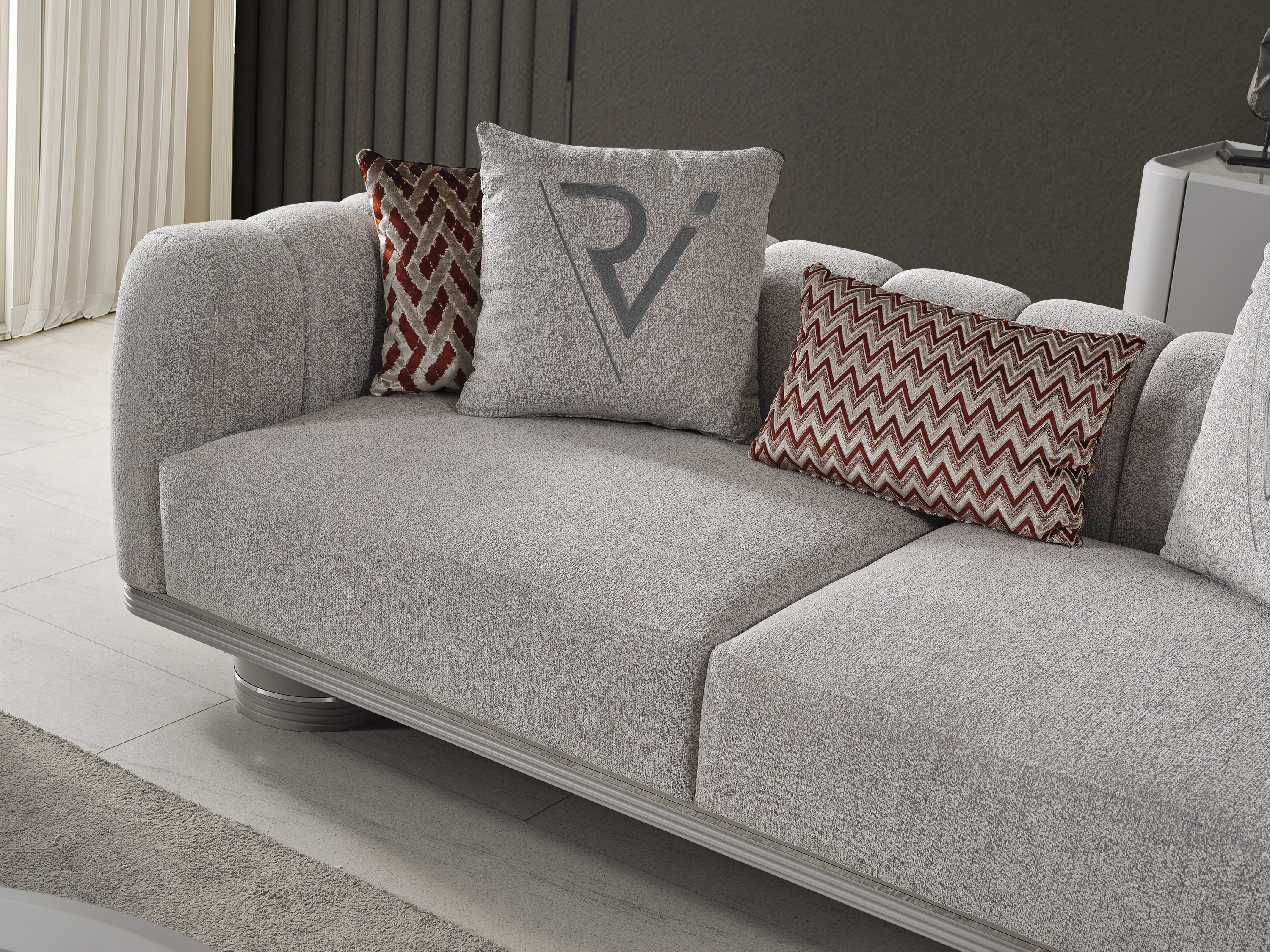 PRADA SİS GRİ KOLTUK TAKIMI