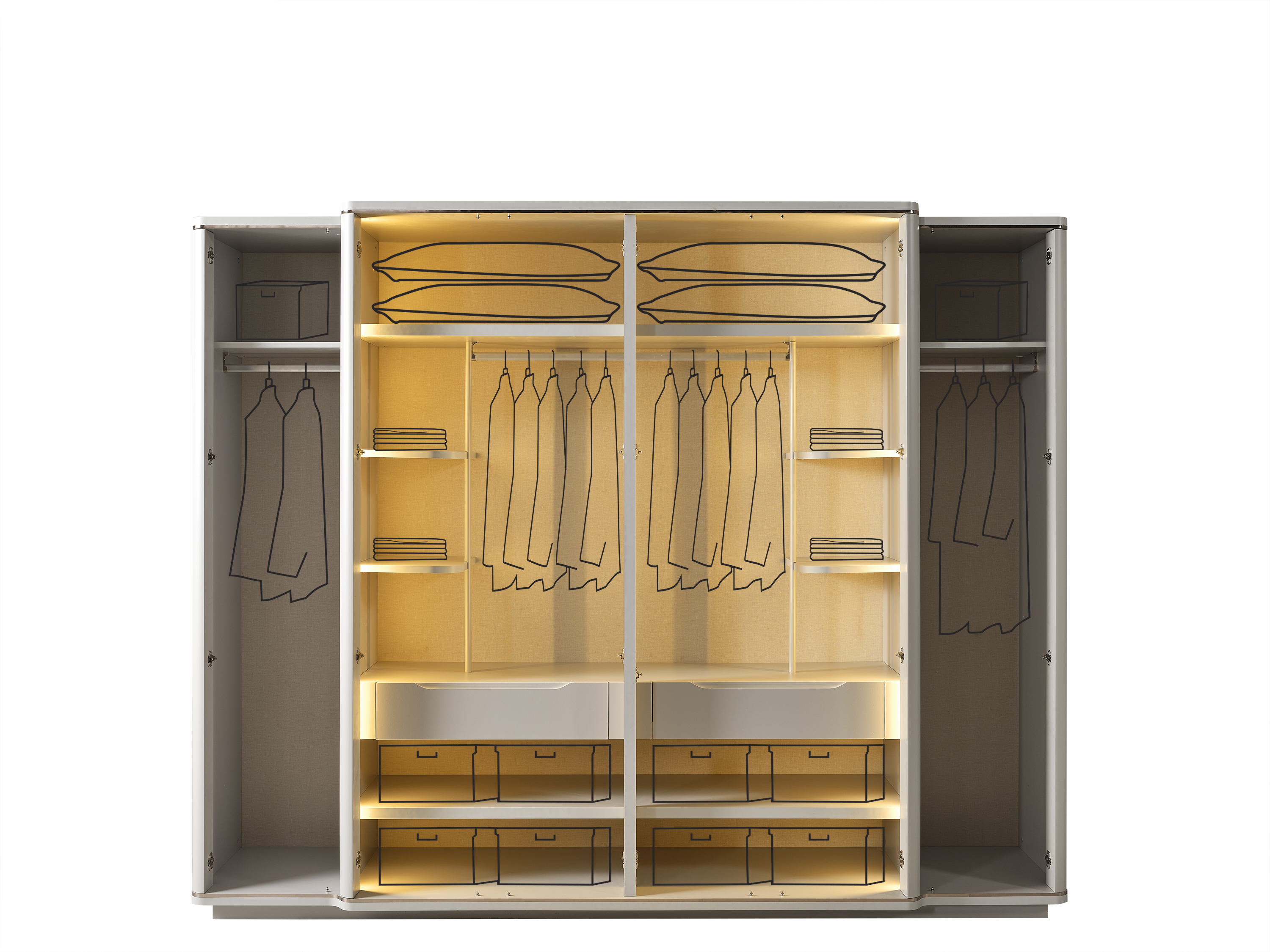 PRADA SİS GRİ YATAK ODASI TAKIMI