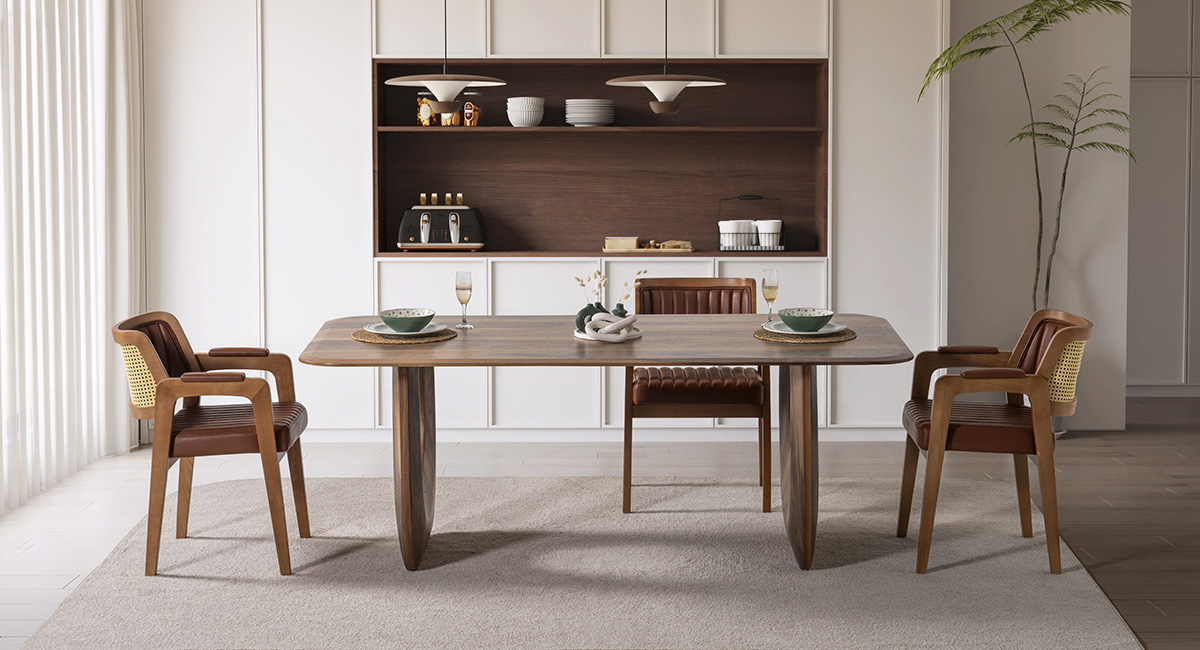 TRİLYE CEVİZ MASA TAKIMI