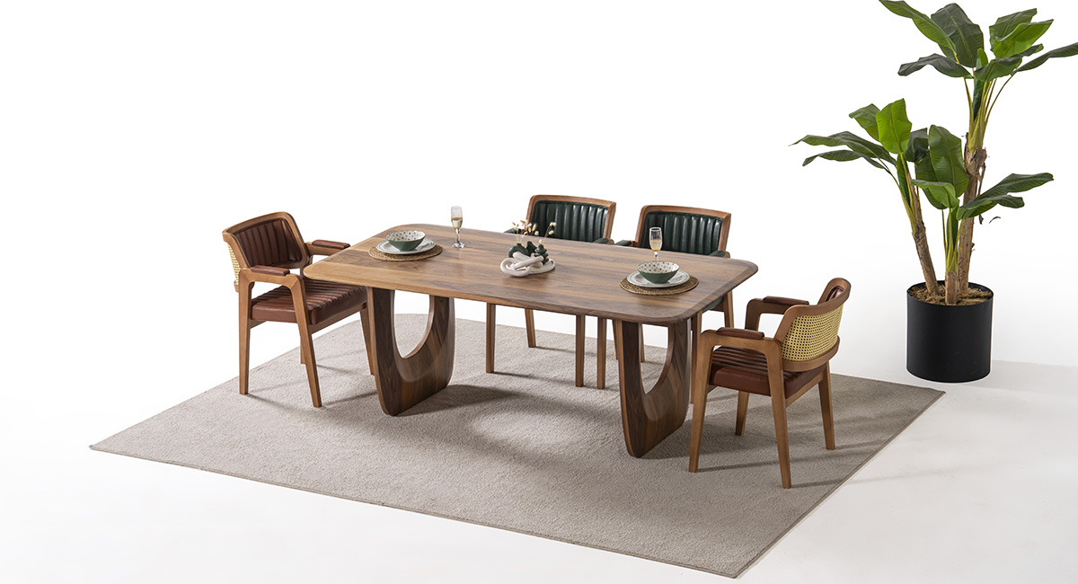 TRİLYE CEVİZ MASA TAKIMI