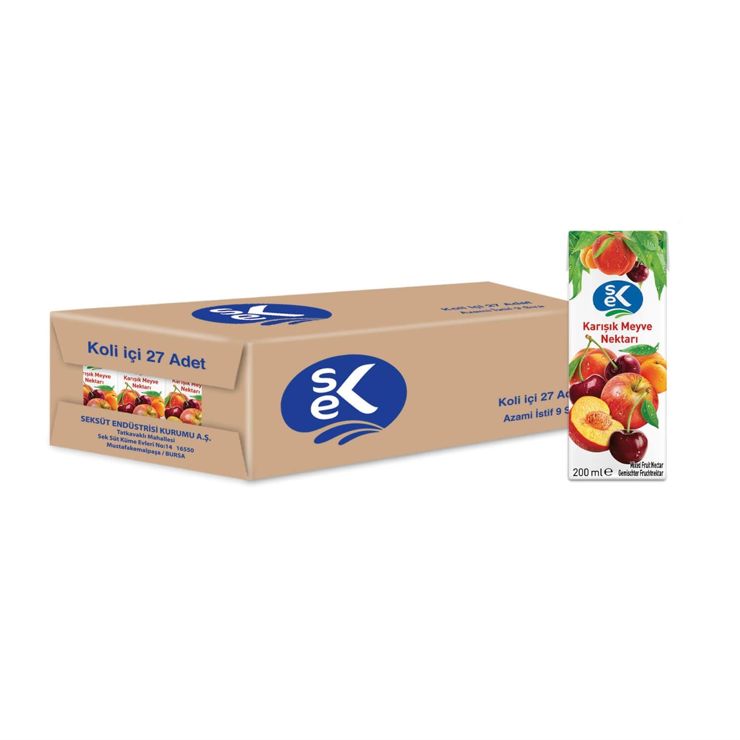 SEK Karışık  Meyve Nektarı 200 ML X 27
