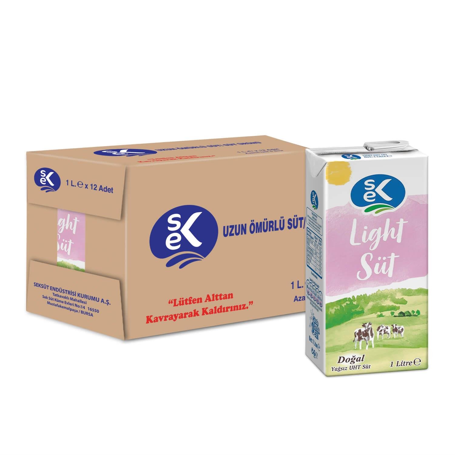SEK Light Süt 1 L X 12