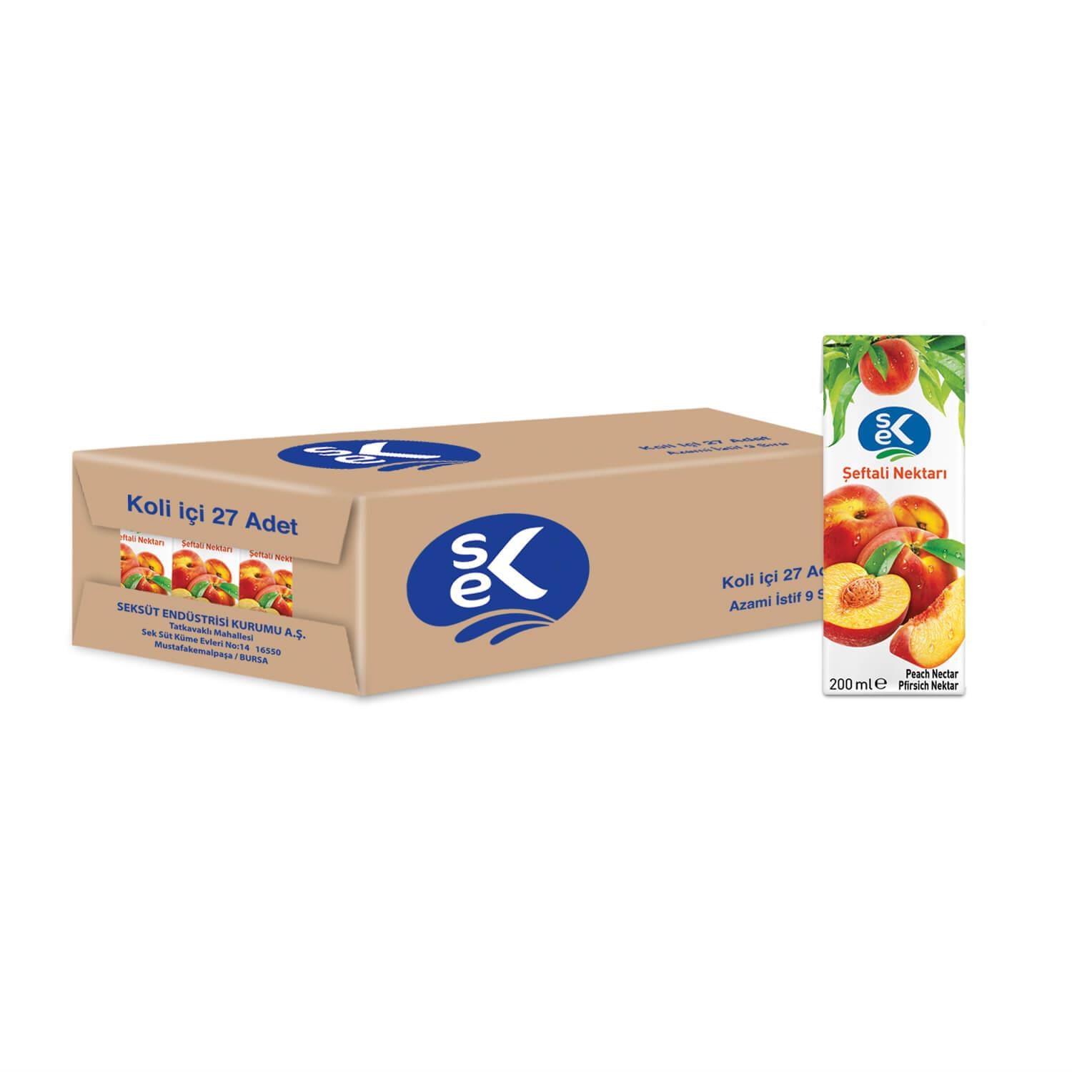 SEK Şeftali Nektarı 200 ML X 27