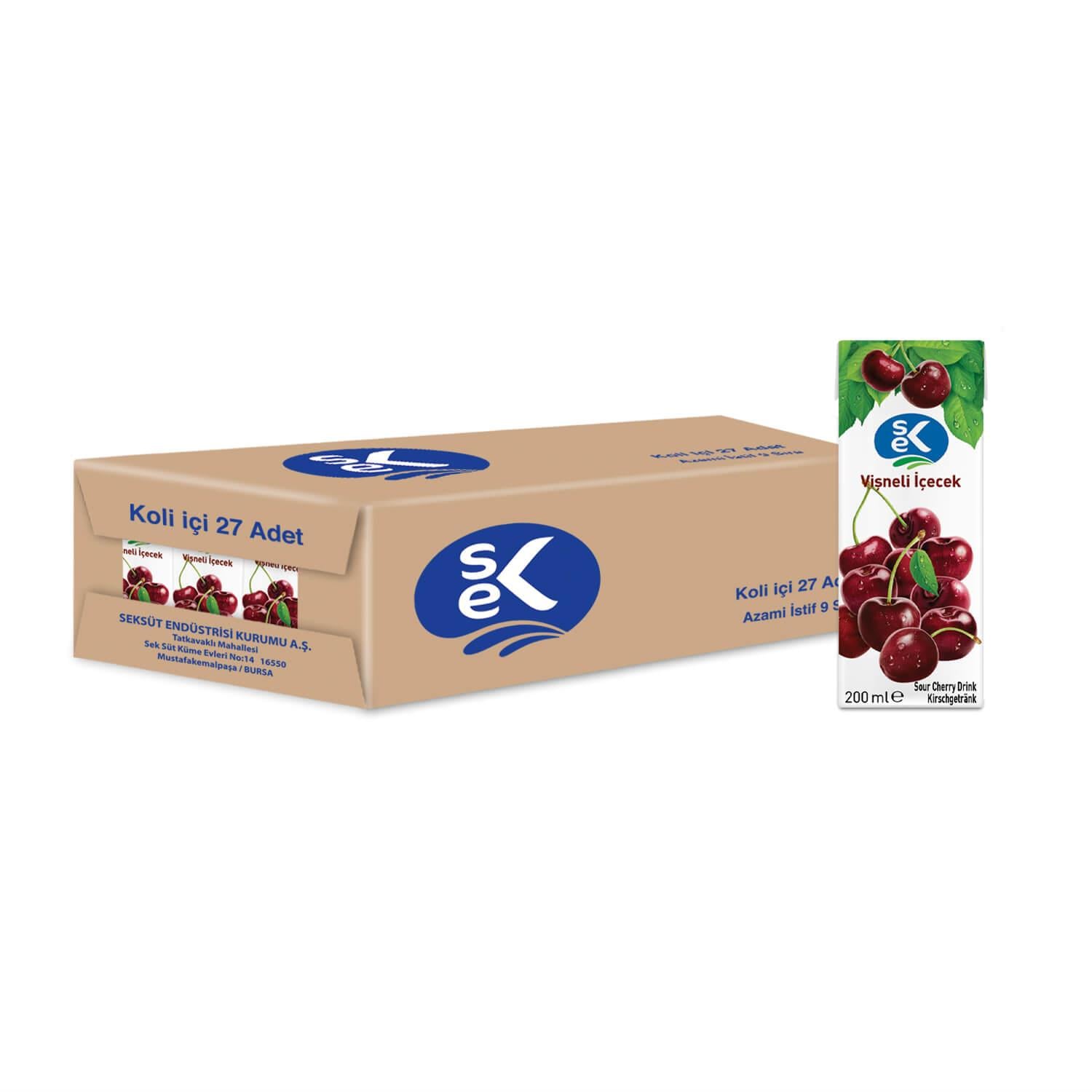 SEK Vişneli İçecek 200 ML X 27