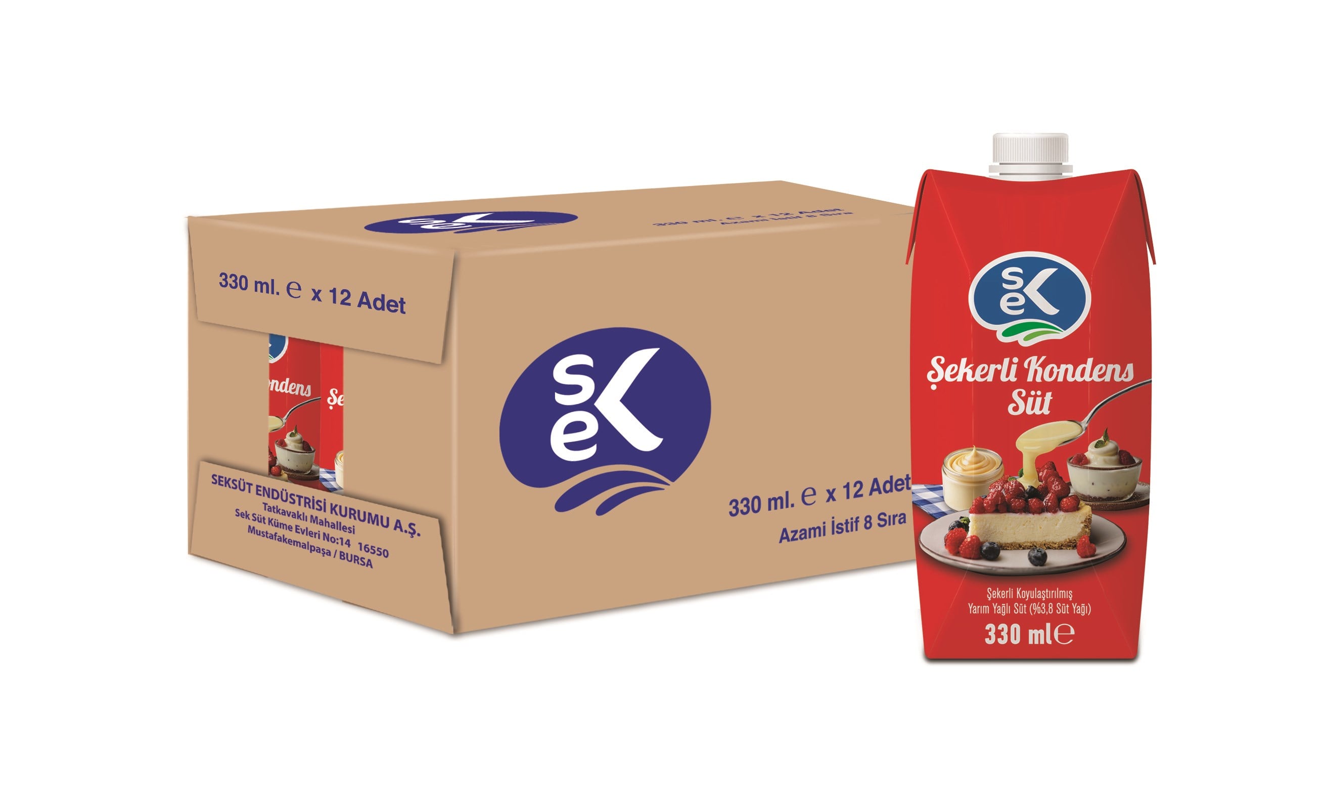 Şekerli Kondens Süt 330 x 12