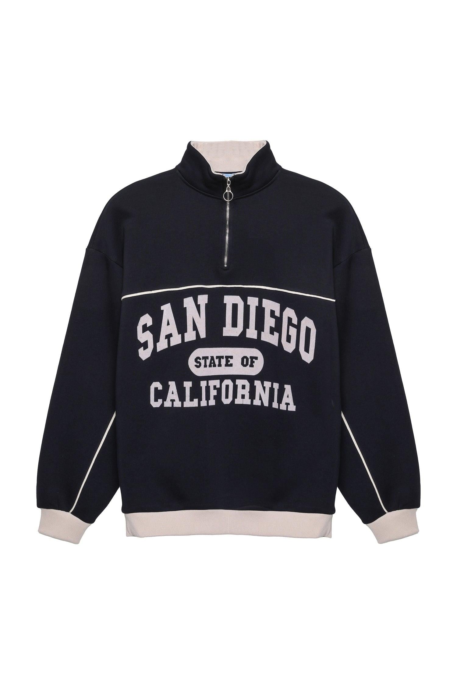Balıkçı Yaka Yazılı Oversize Sweatshirt