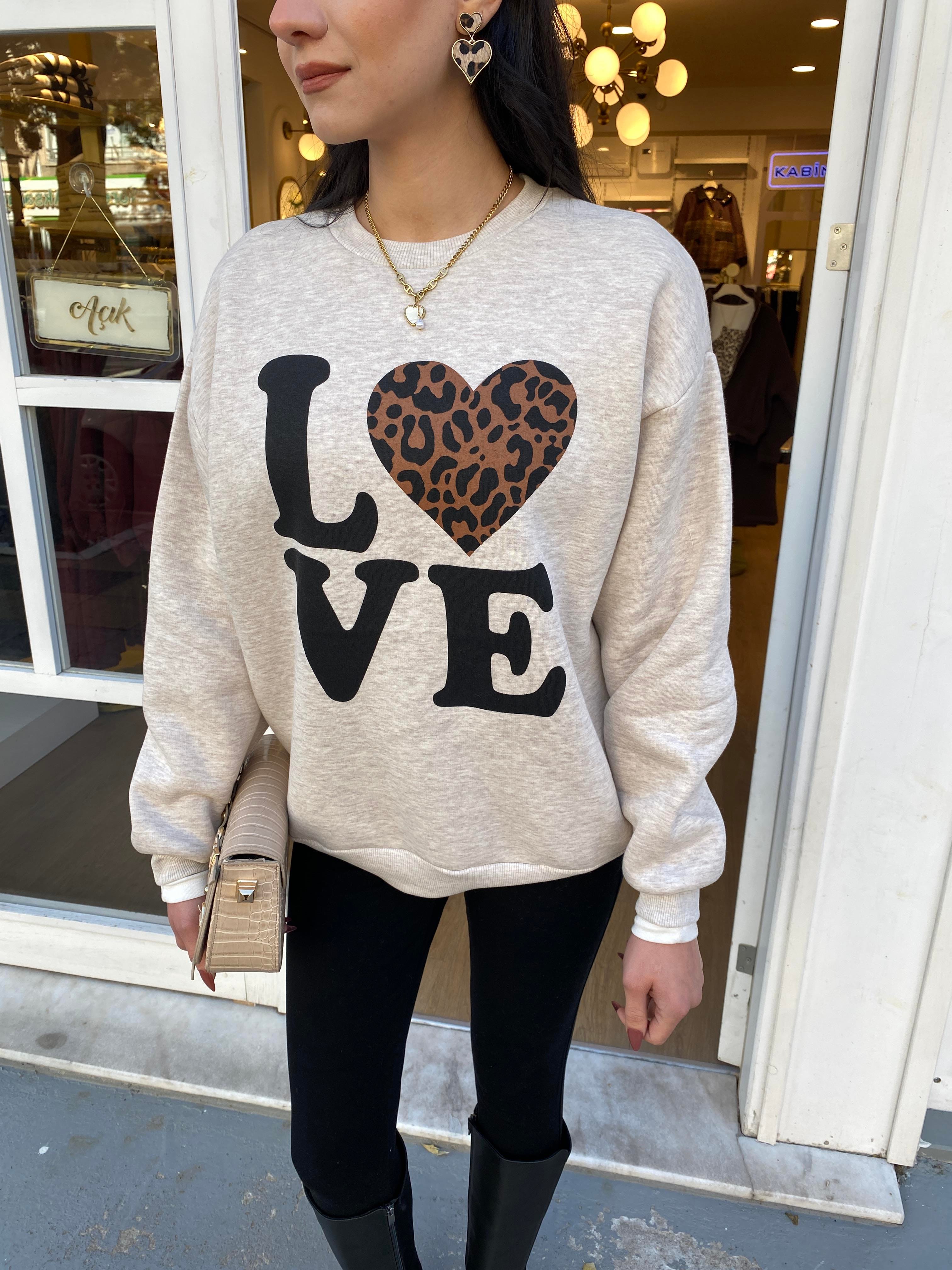 Baskı Detaylı Sweatshirt