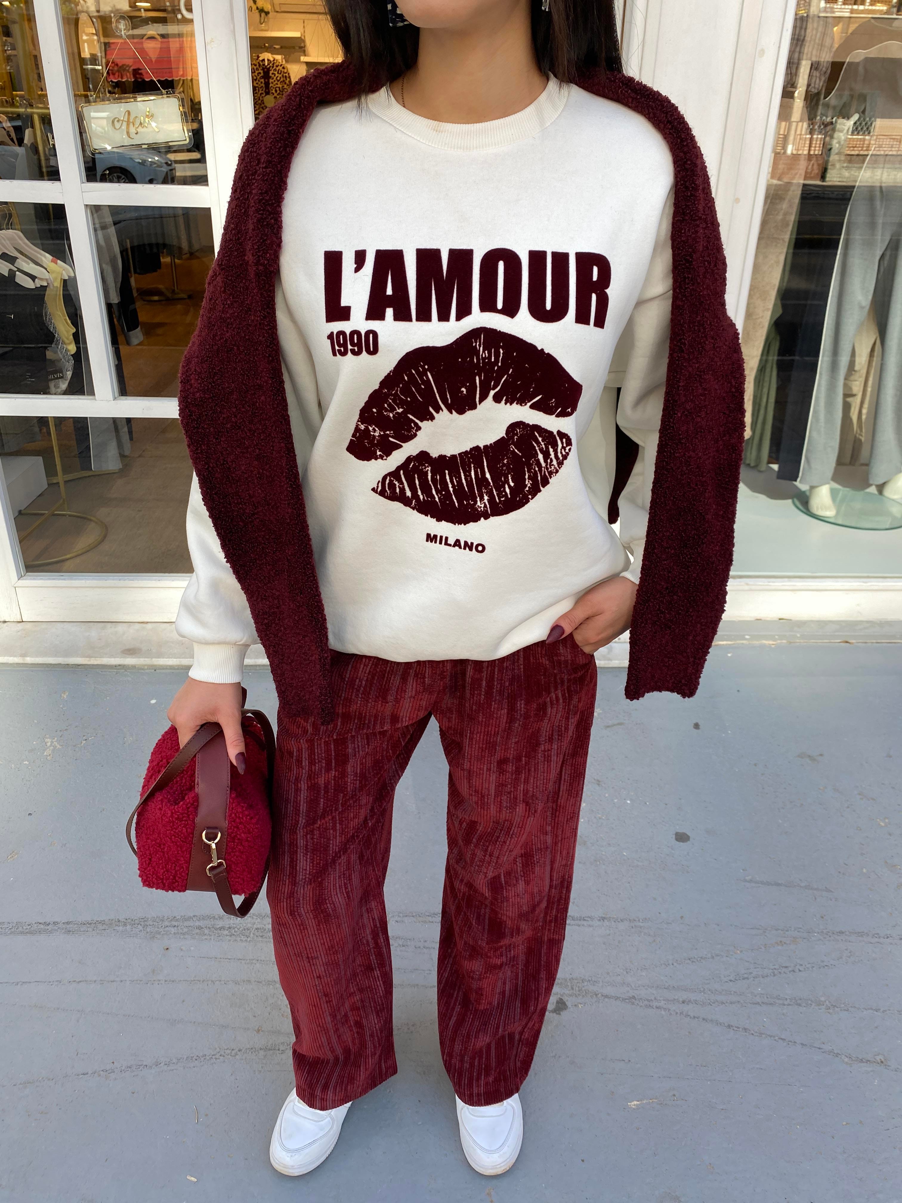 Baskı Detaylı Sweatshirt