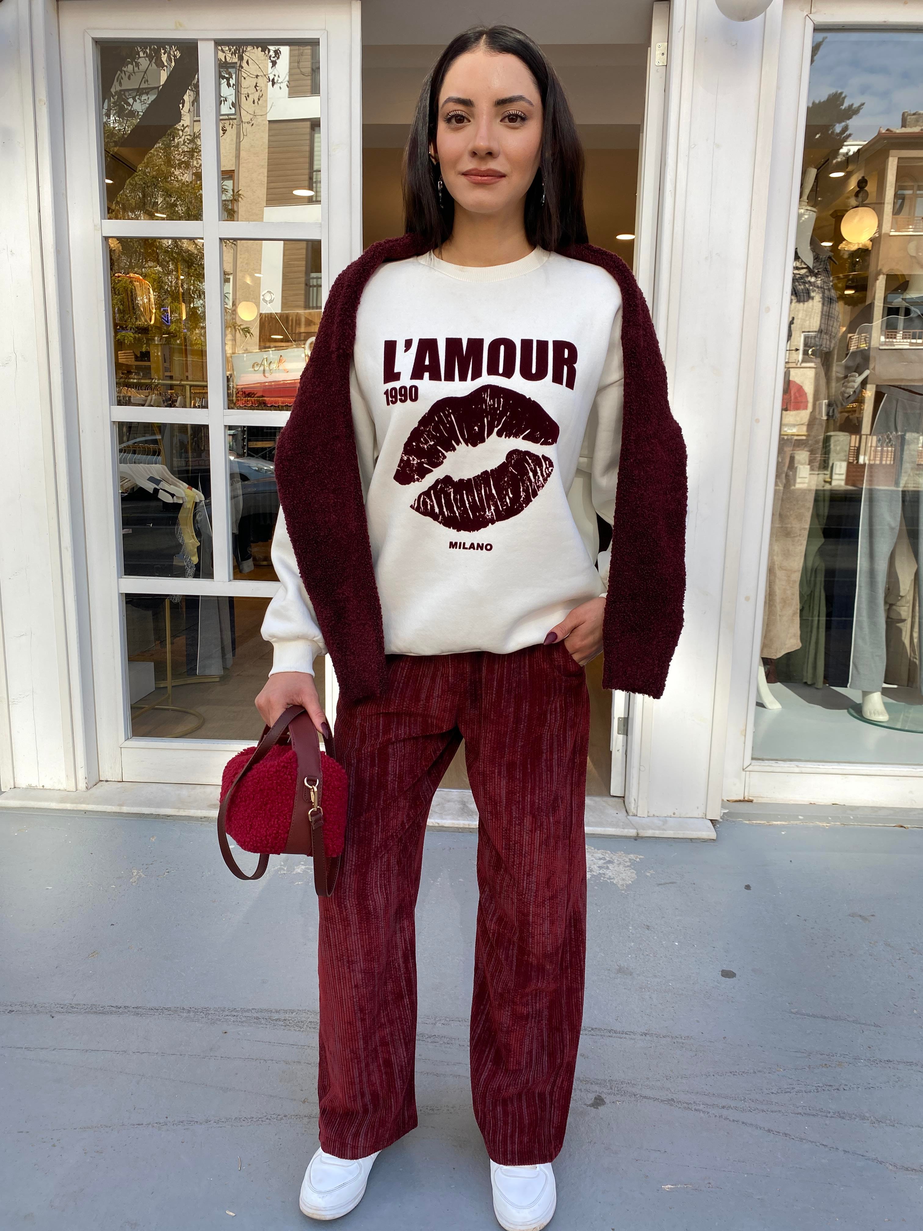 Baskı Detaylı Sweatshirt