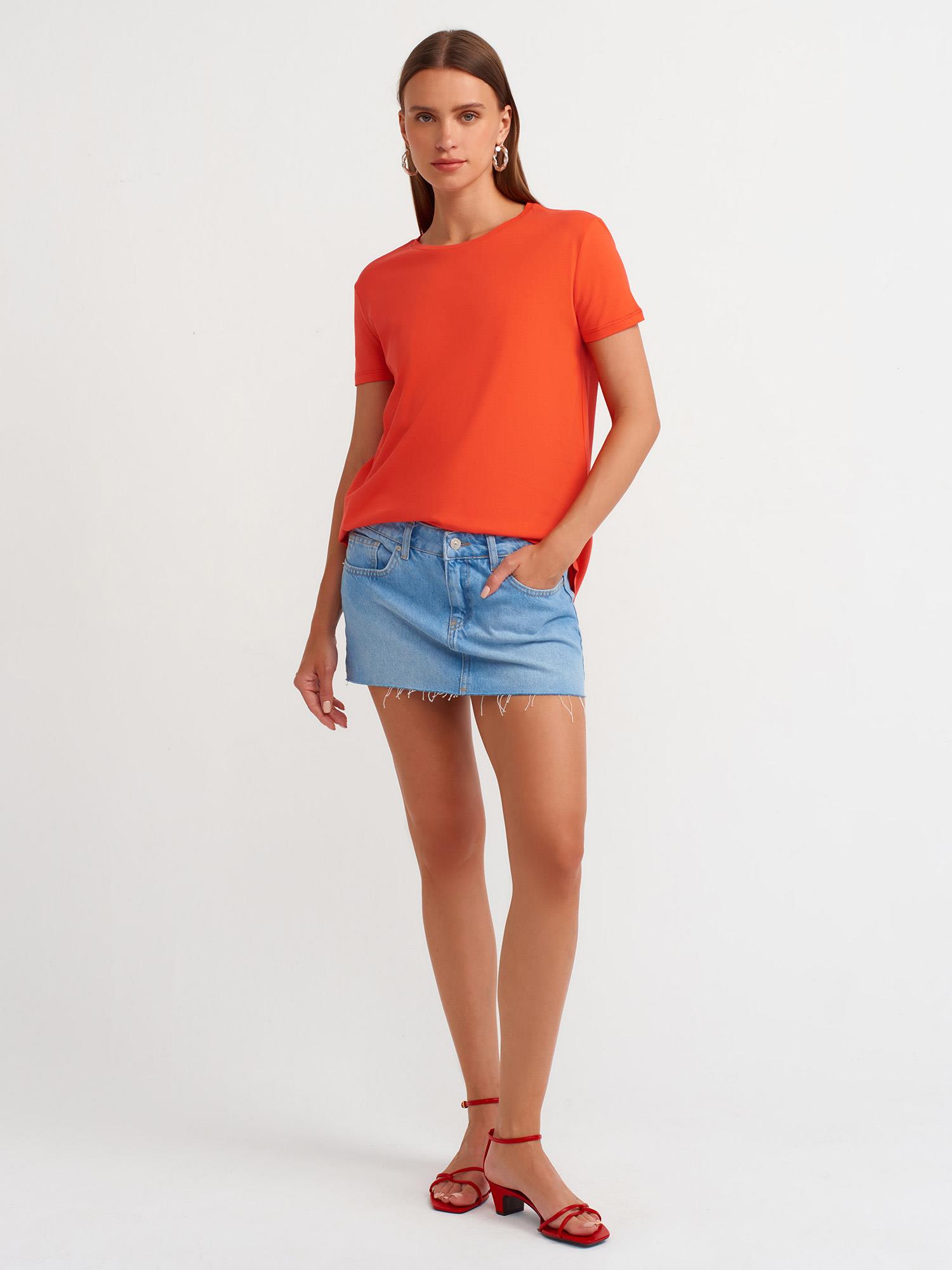 Bisiklet Yaka Basic T-shırt