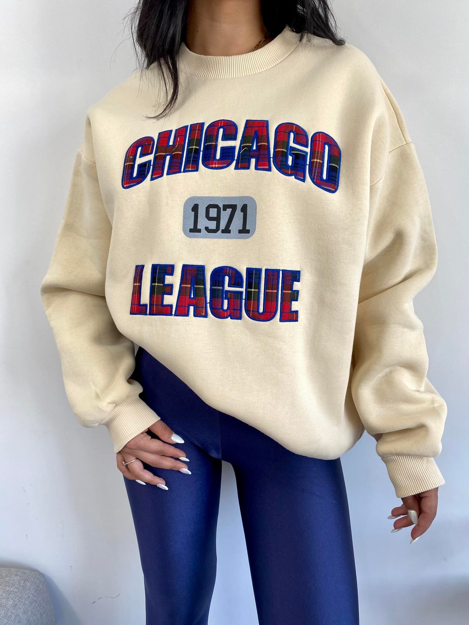 Chicago Şardonlu Sweatshirt