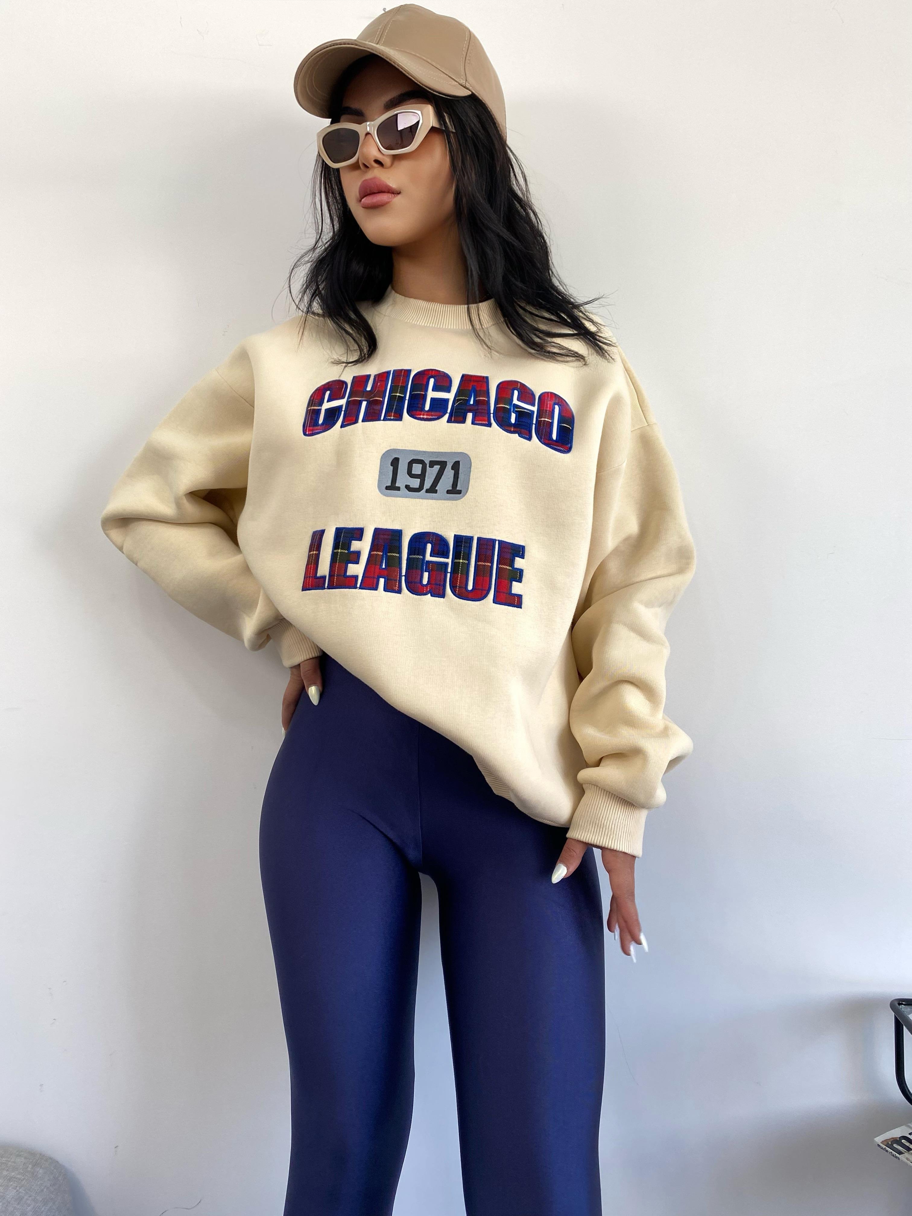 Chicago Şardonlu Sweatshirt