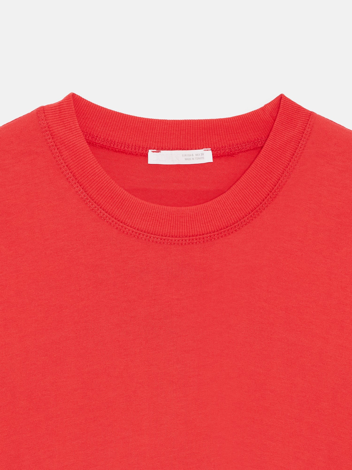 Dekoratif Dikişli Bisiklet Yaka Tshirt