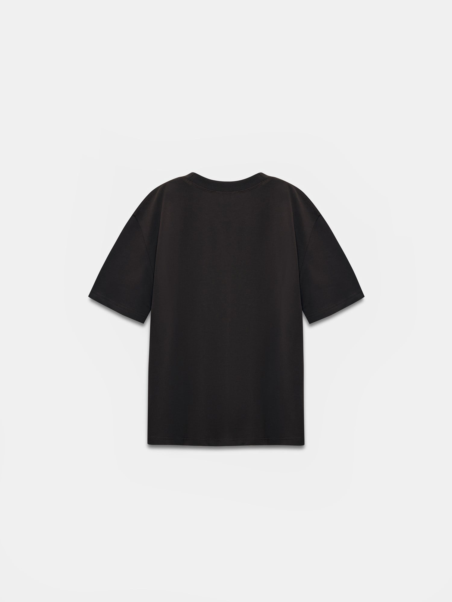 Dekoratif Dikişli Bisiklet Yaka Tshirt