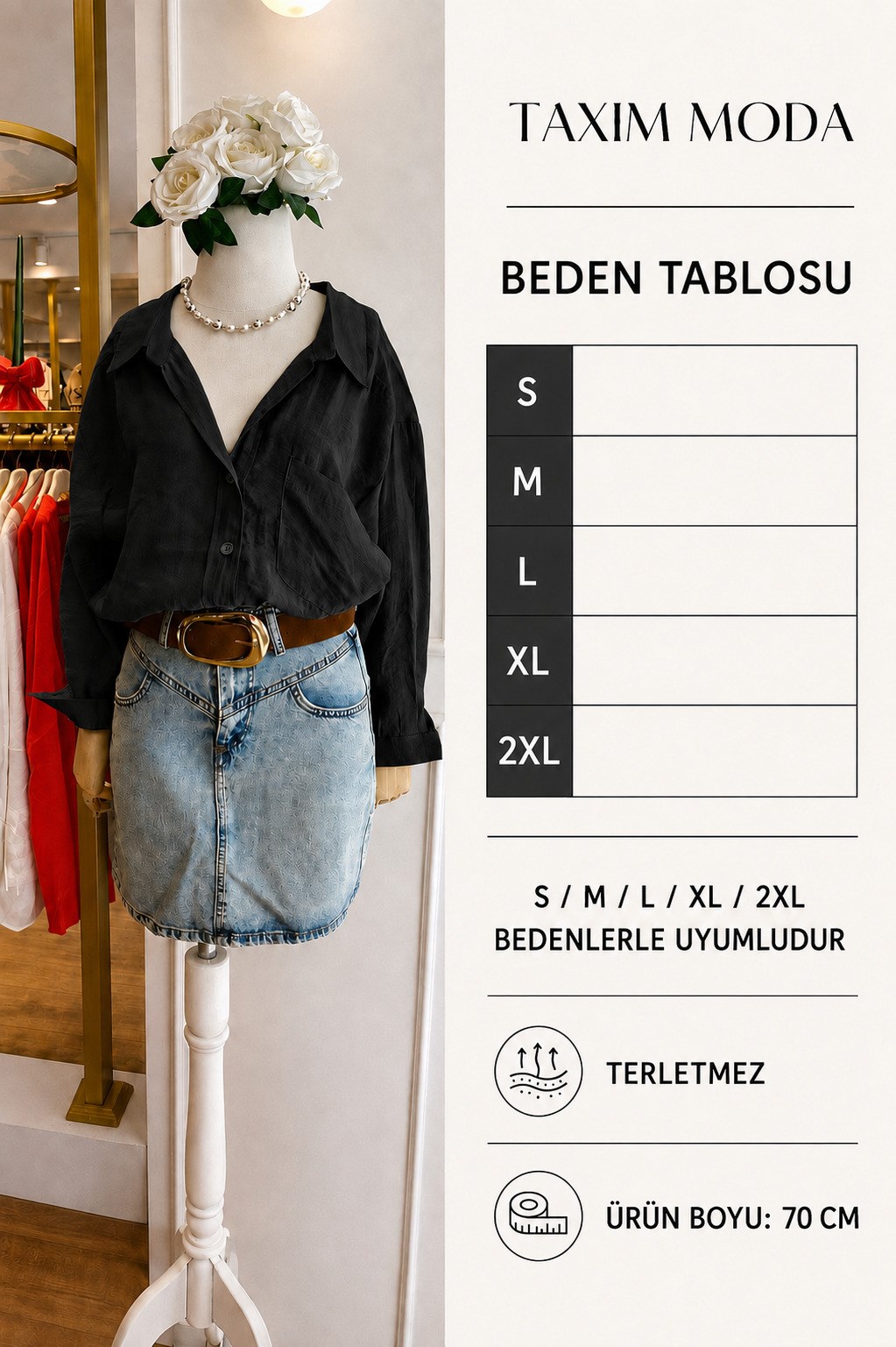 DÜŞÜK OMUZLU OVERSİZE GÖMLEK