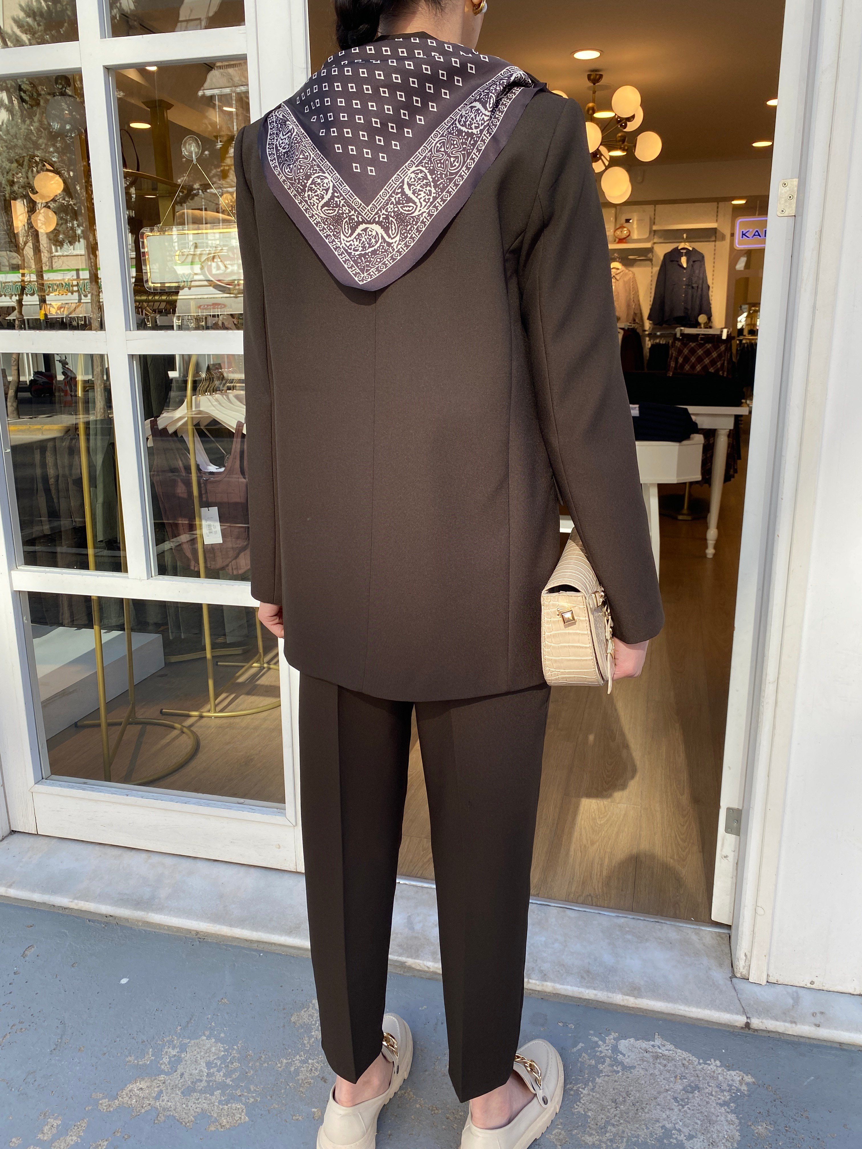 FULAR DETAYLI BLAZER CEKET
